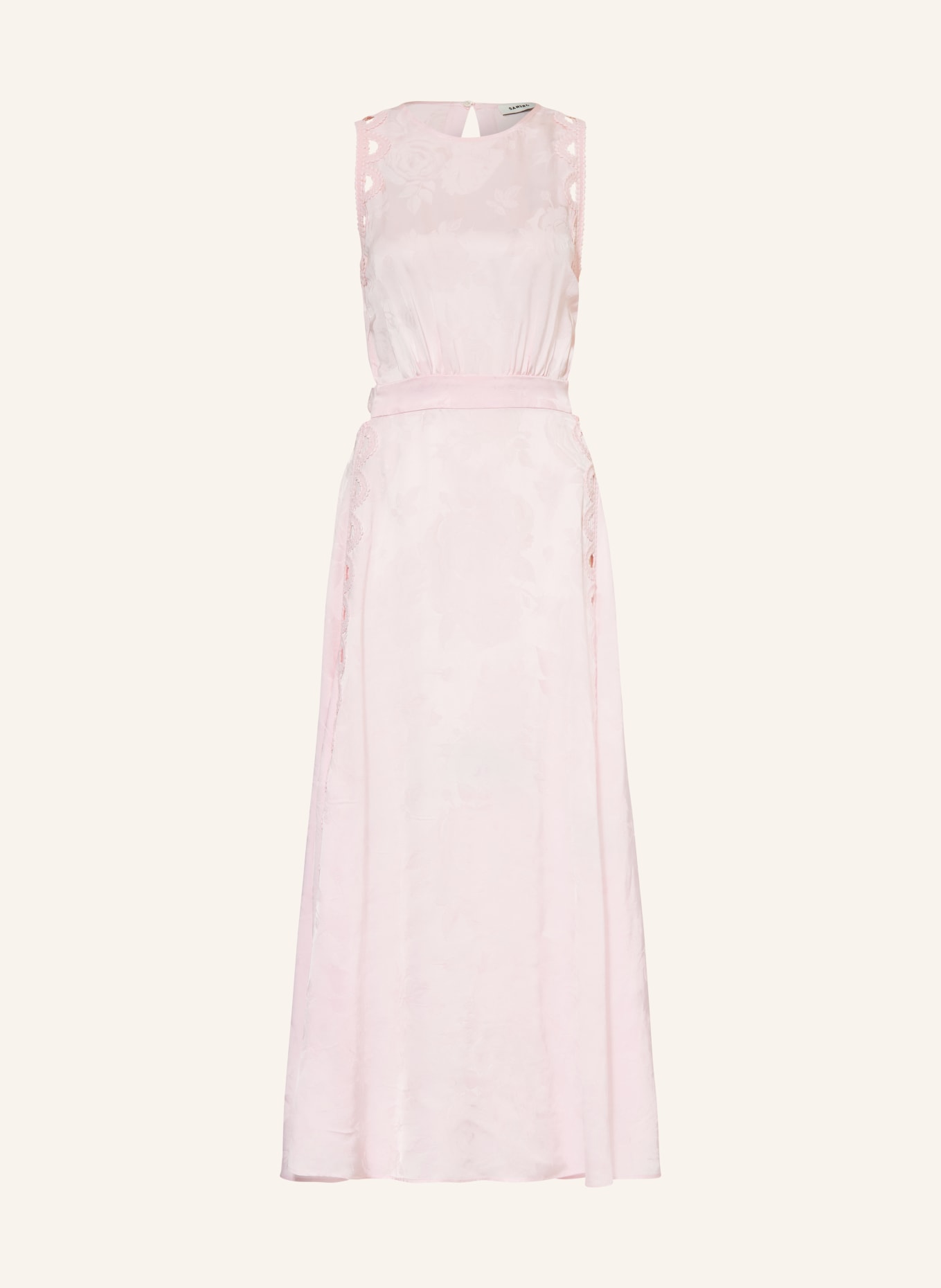 SANDRO Sukienka żakardowa z wycięciami: JASNORÓŻOWY