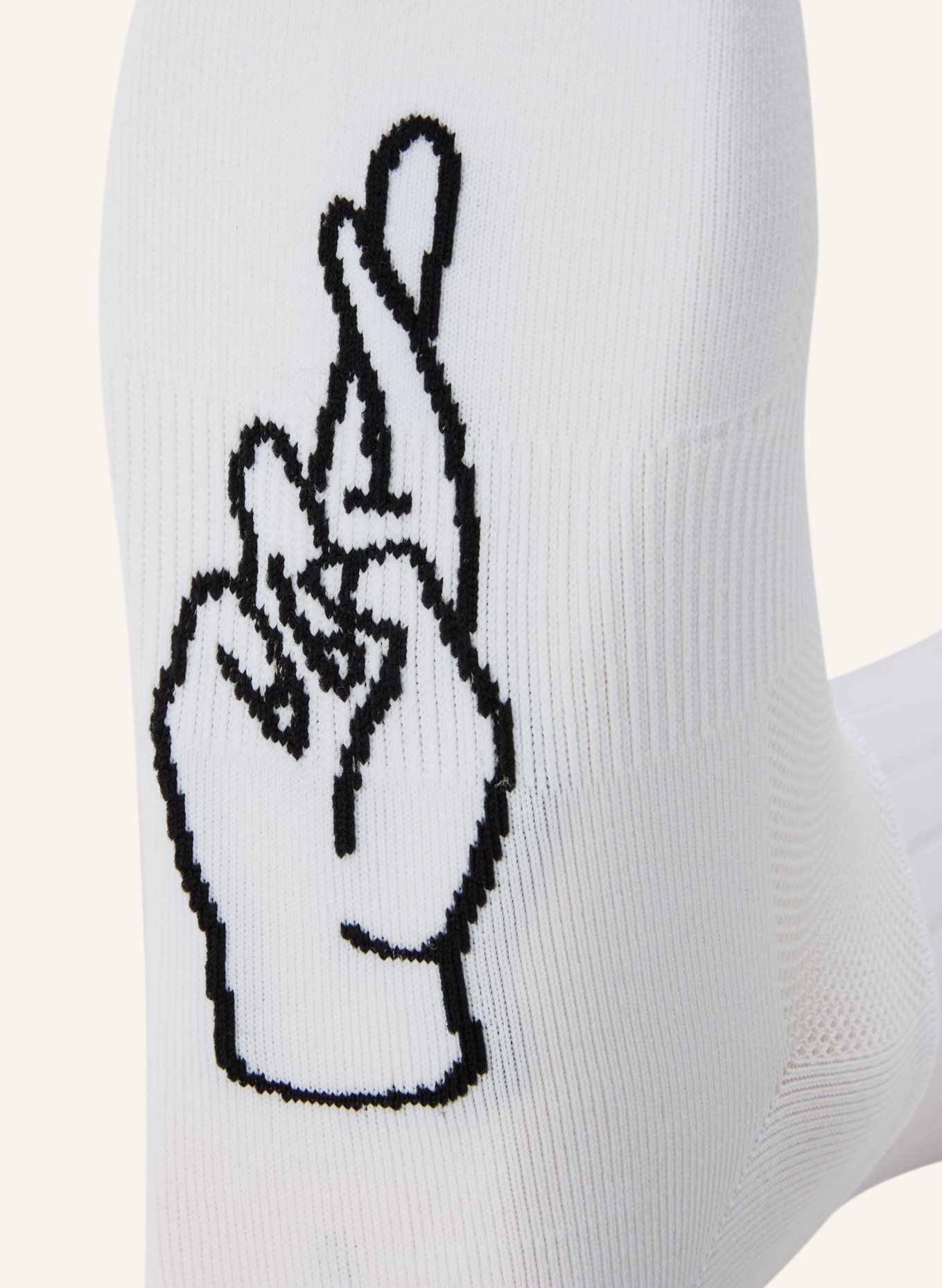 FINGERSCROSSED Chaussettes de cyclisme AERO 2.0 LOGO: BLANC