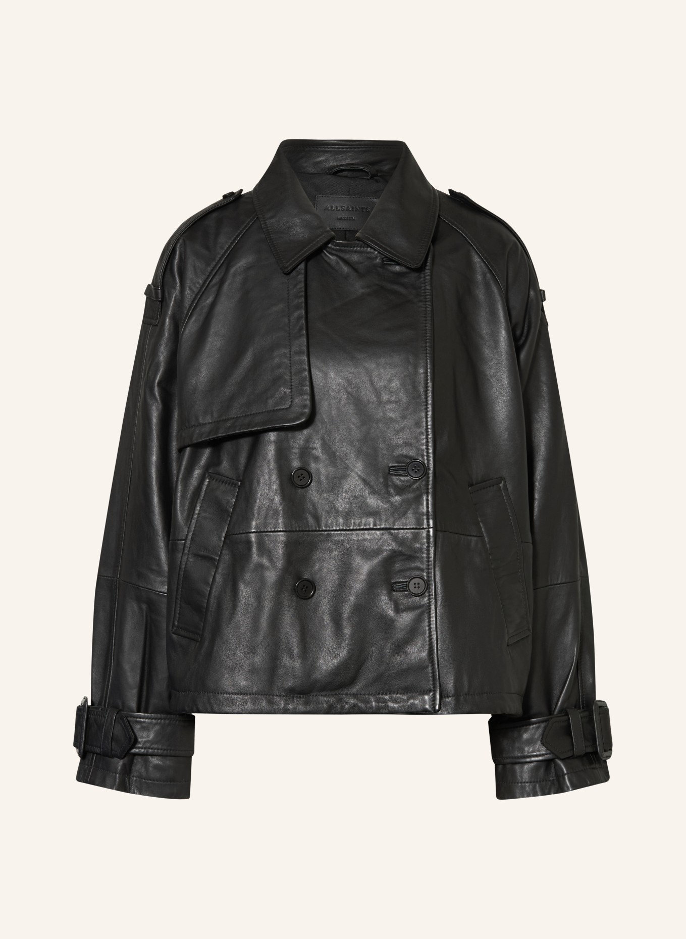 ALLSAINTS REYA Leather Jacket: BLACK