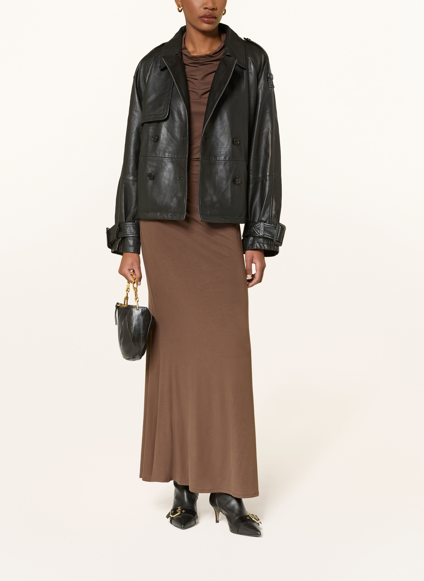 ALLSAINTS REYA Leather Jacket: BLACK