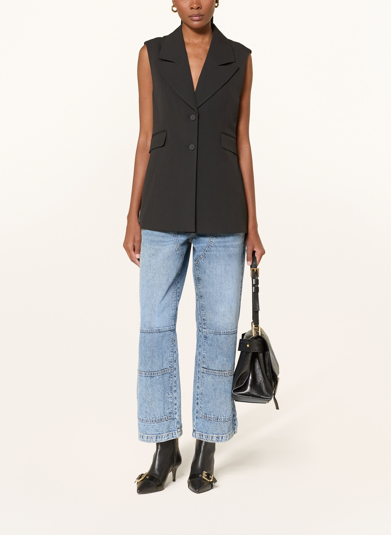 ALLSAINTS Kamizelka typu blazer ASTRA z mieszanki materiałów: CZARNY