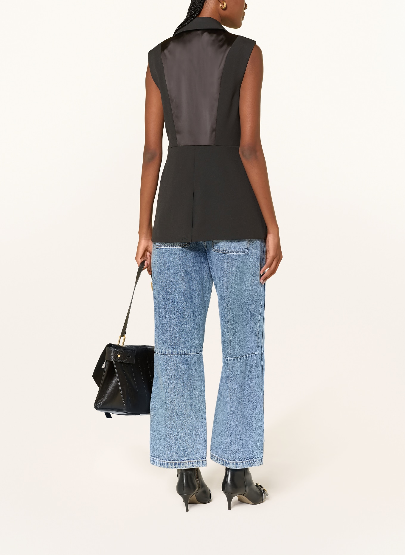 ALLSAINTS Kamizelka typu blazer ASTRA z mieszanki materiałów: CZARNY