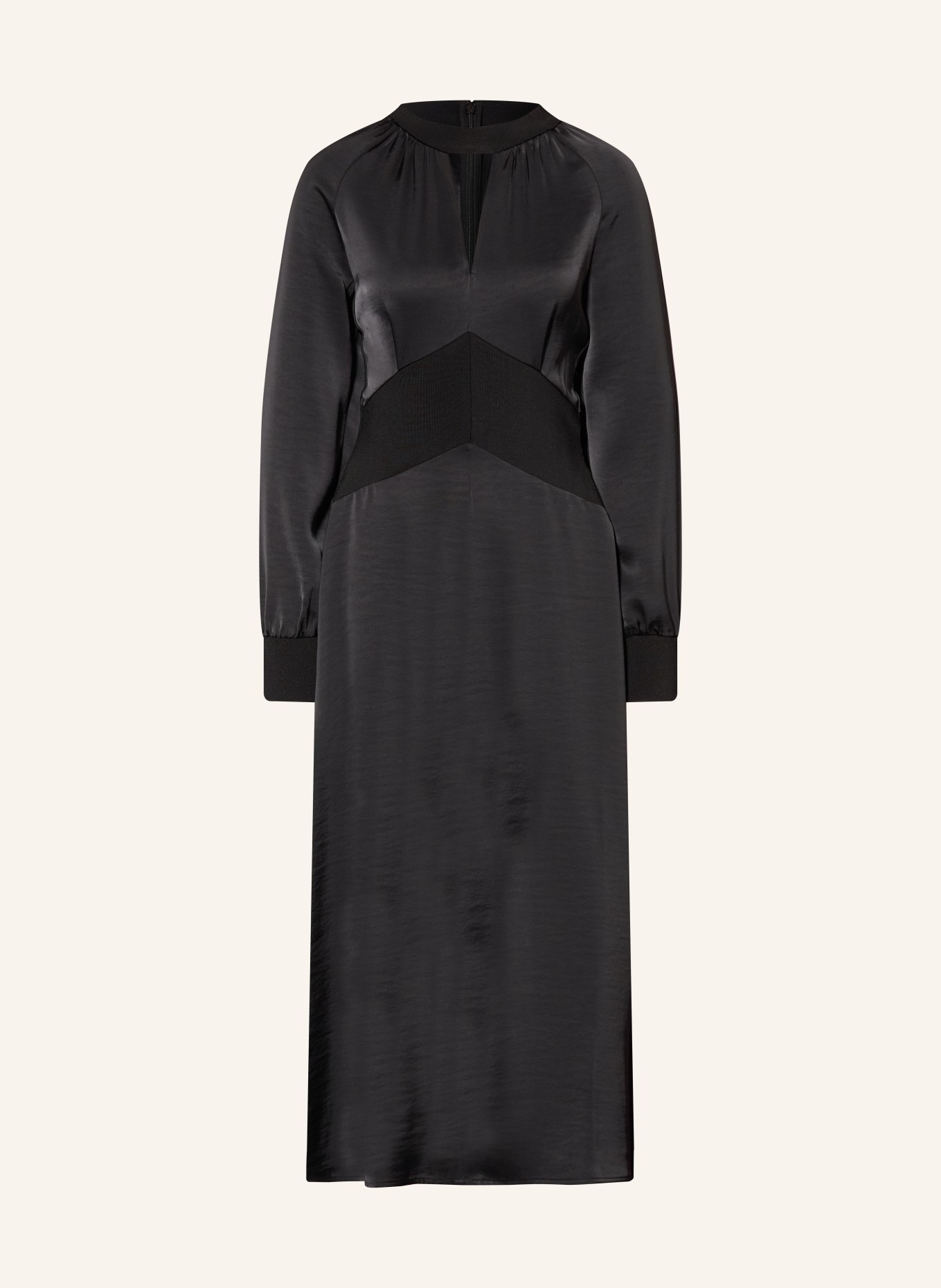 ALLSAINTS ROYA Satin Dress: BLACK