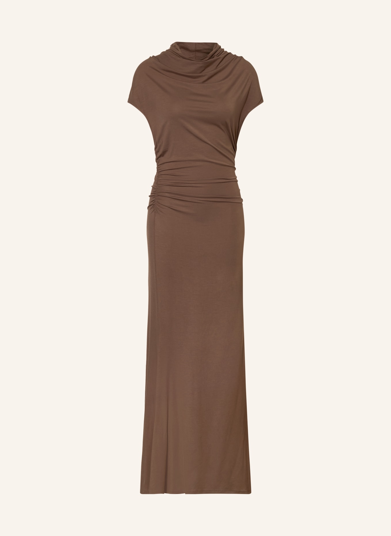 ALLSAINTS Sukienka z dżerseju SELENA: CIEMNOBRĄZOWY