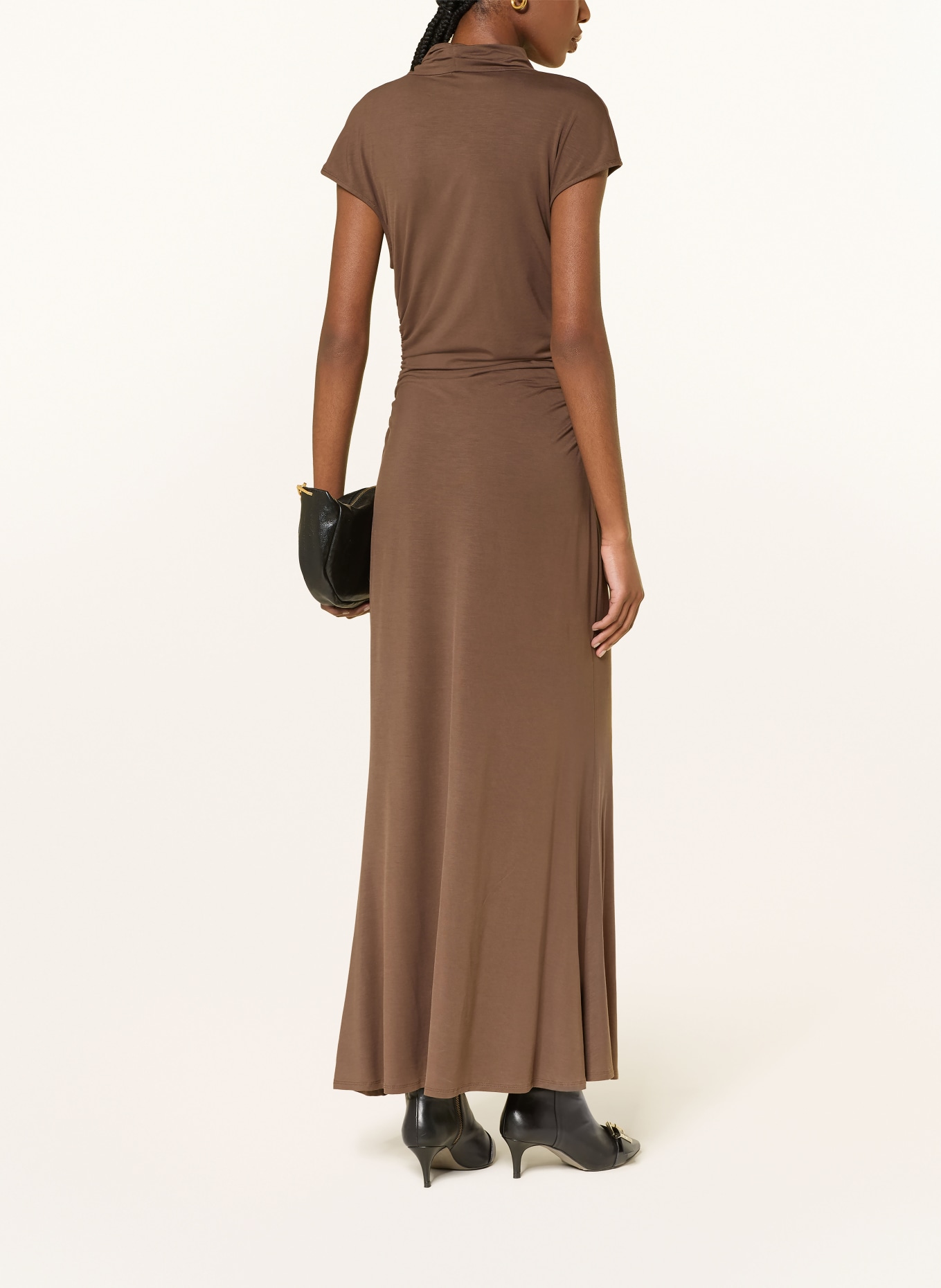 ALLSAINTS Sukienka z dżerseju SELENA: CIEMNOBRĄZOWY