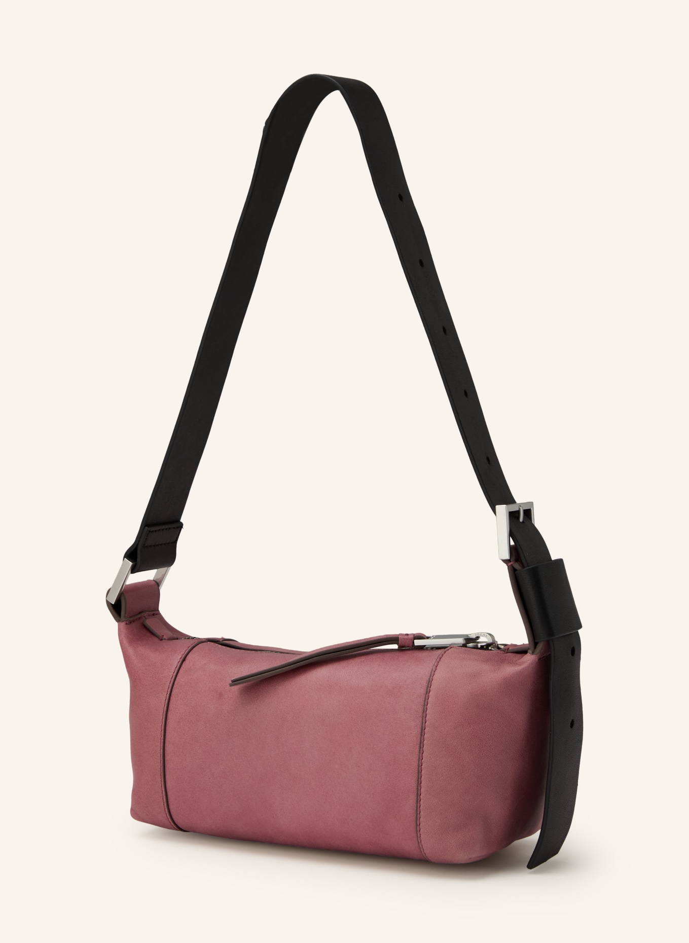 ALLSAINTS Torba na ramię VEGA MINI: BRUDNY RÓŻ / SREBRNY / CIEMNOBRĄZOWY