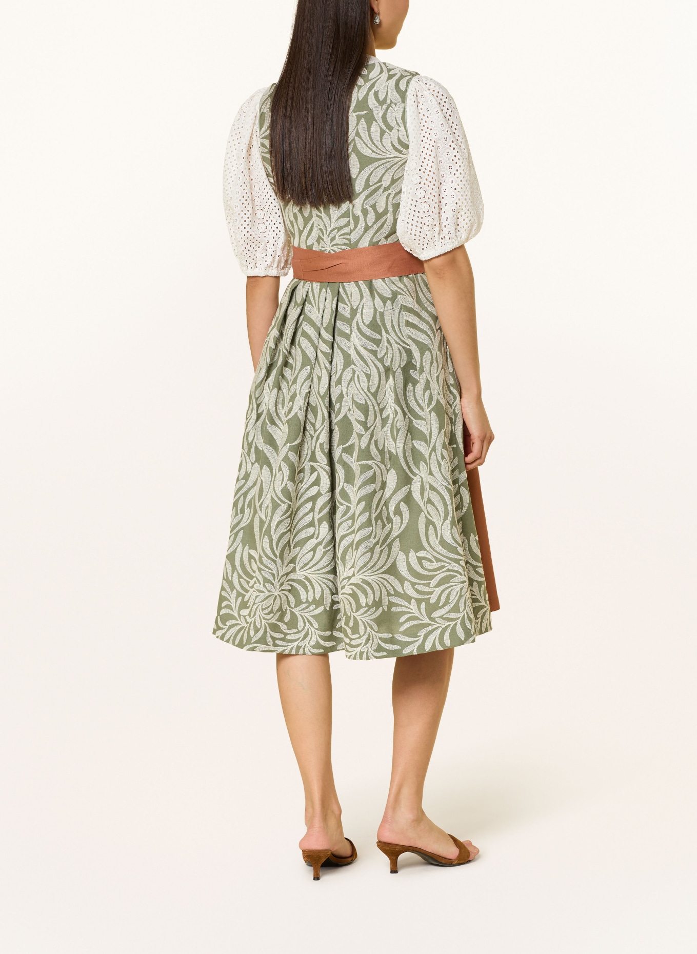 LIMBERRY Dirndl ELIANA: ZIELONY / KREMOWY