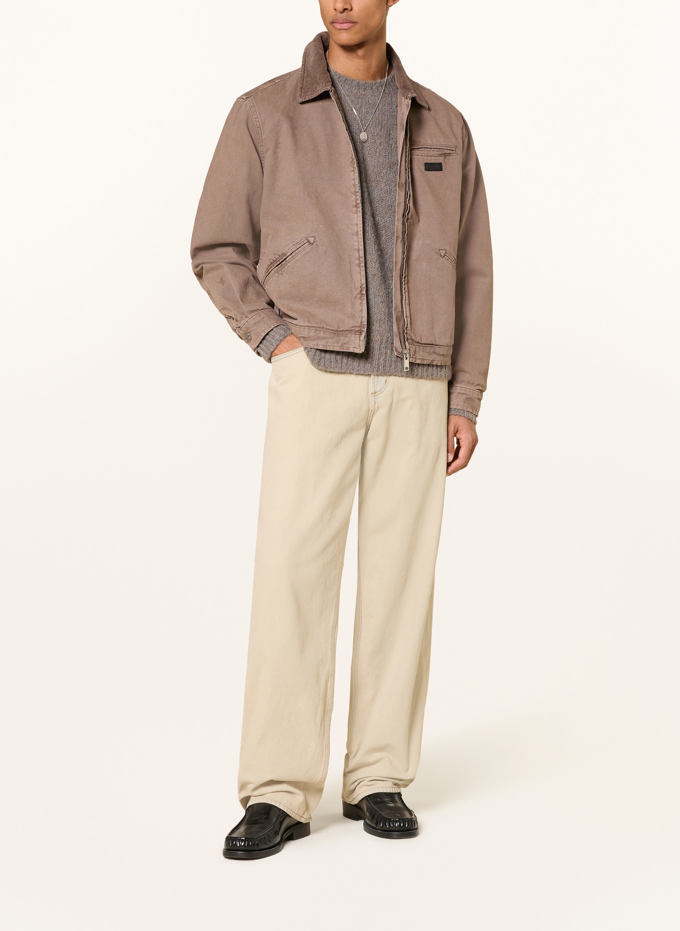 ALLSAINTS Jeansjas KOREY: 9853 MIRE BROWN