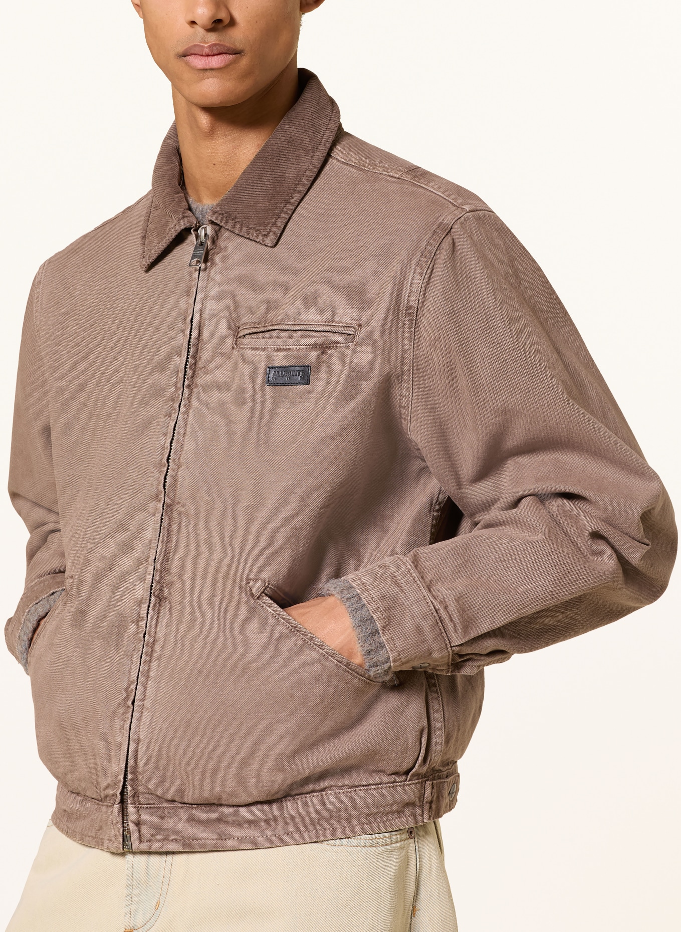 ALLSAINTS Jeansjas KOREY: 9853 MIRE BROWN