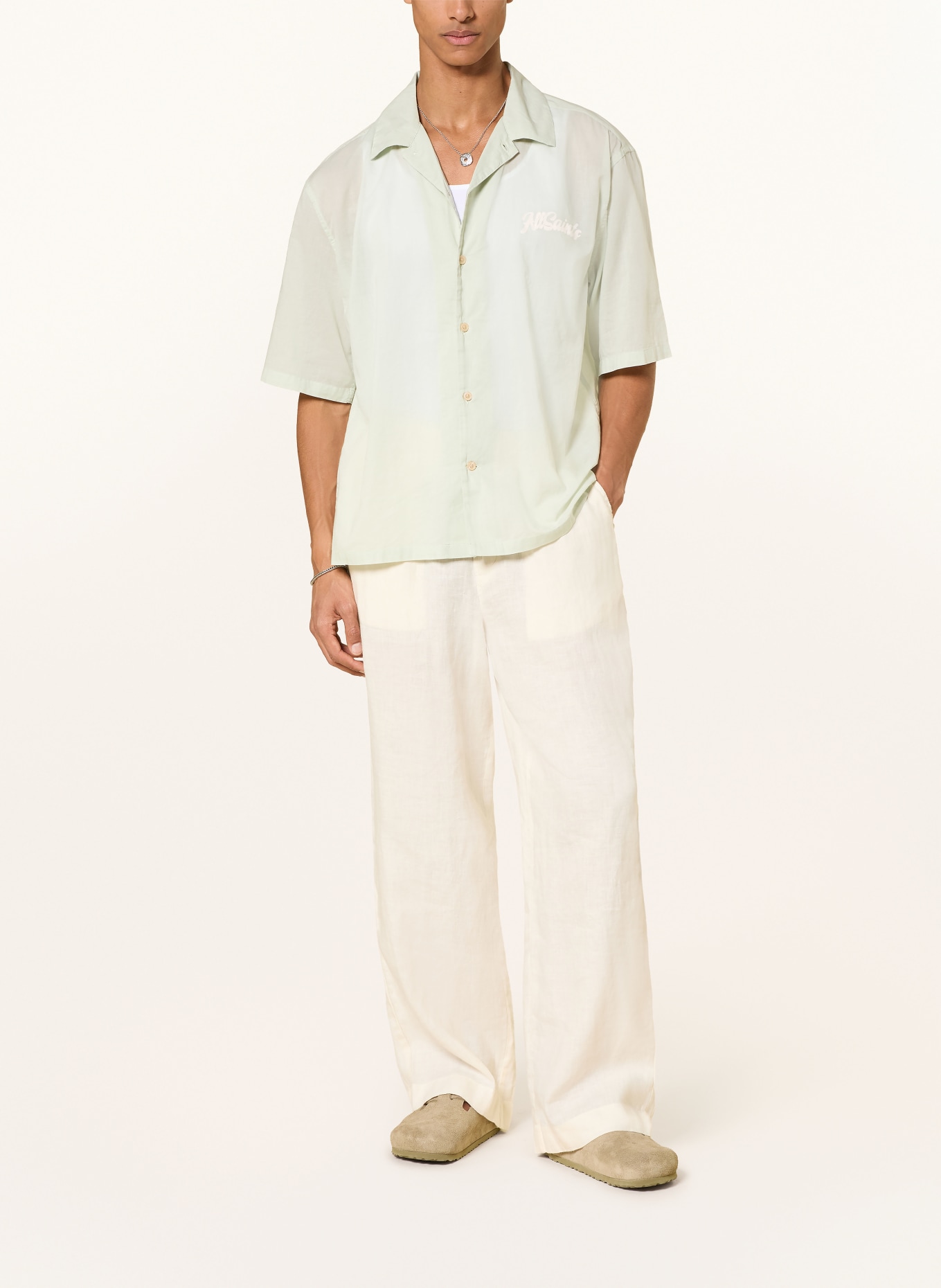 ALLSAINTS Resorthemd ODYSSEY Oversized Fit: LICHTGROEN