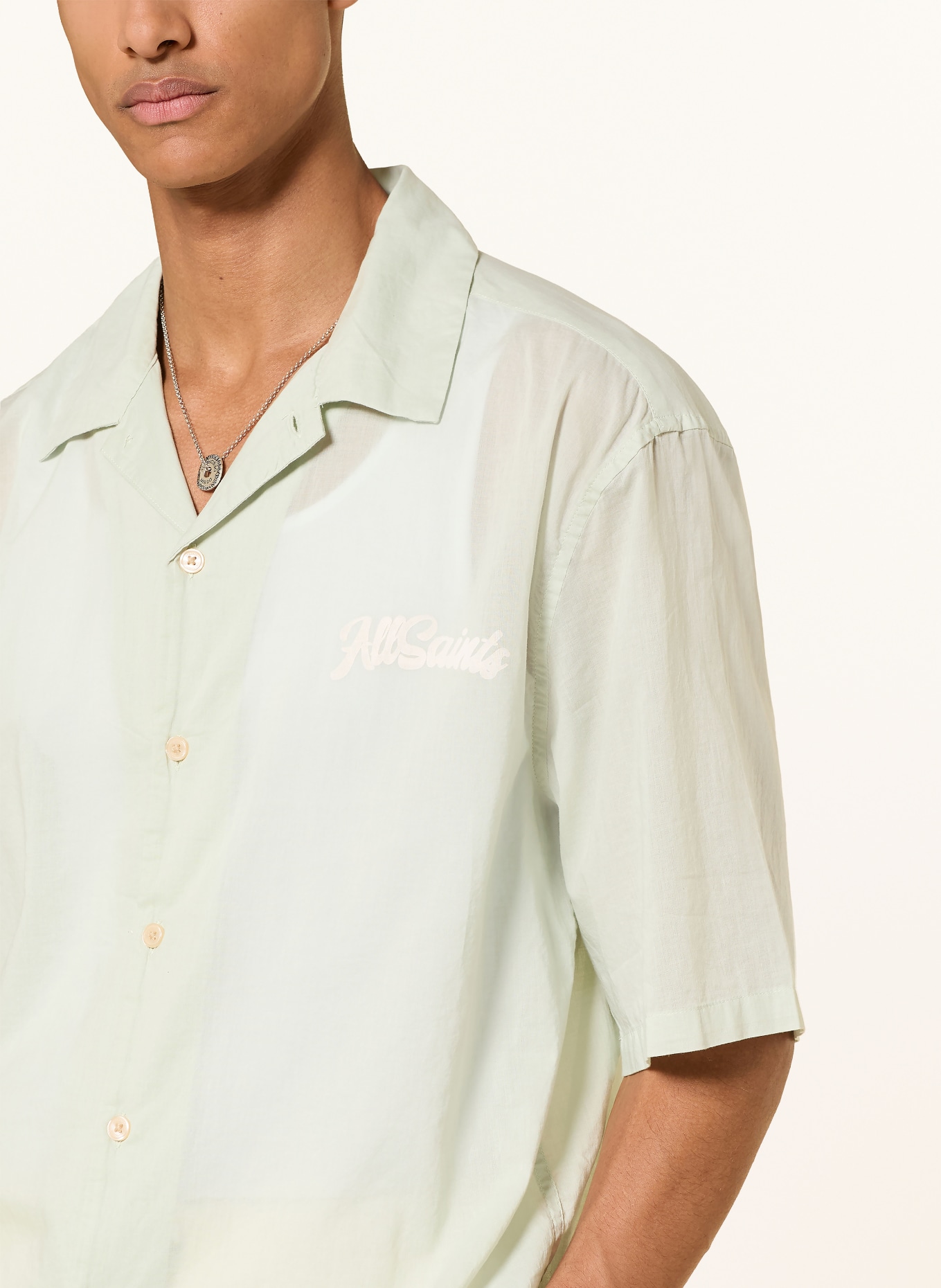 ALLSAINTS Resorthemd ODYSSEY Oversized Fit: LICHTGROEN