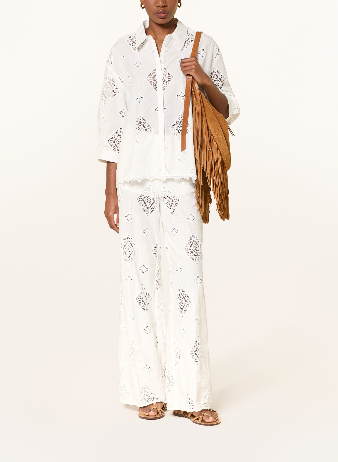 ba&sh Marlenehose MIKE: ECRU