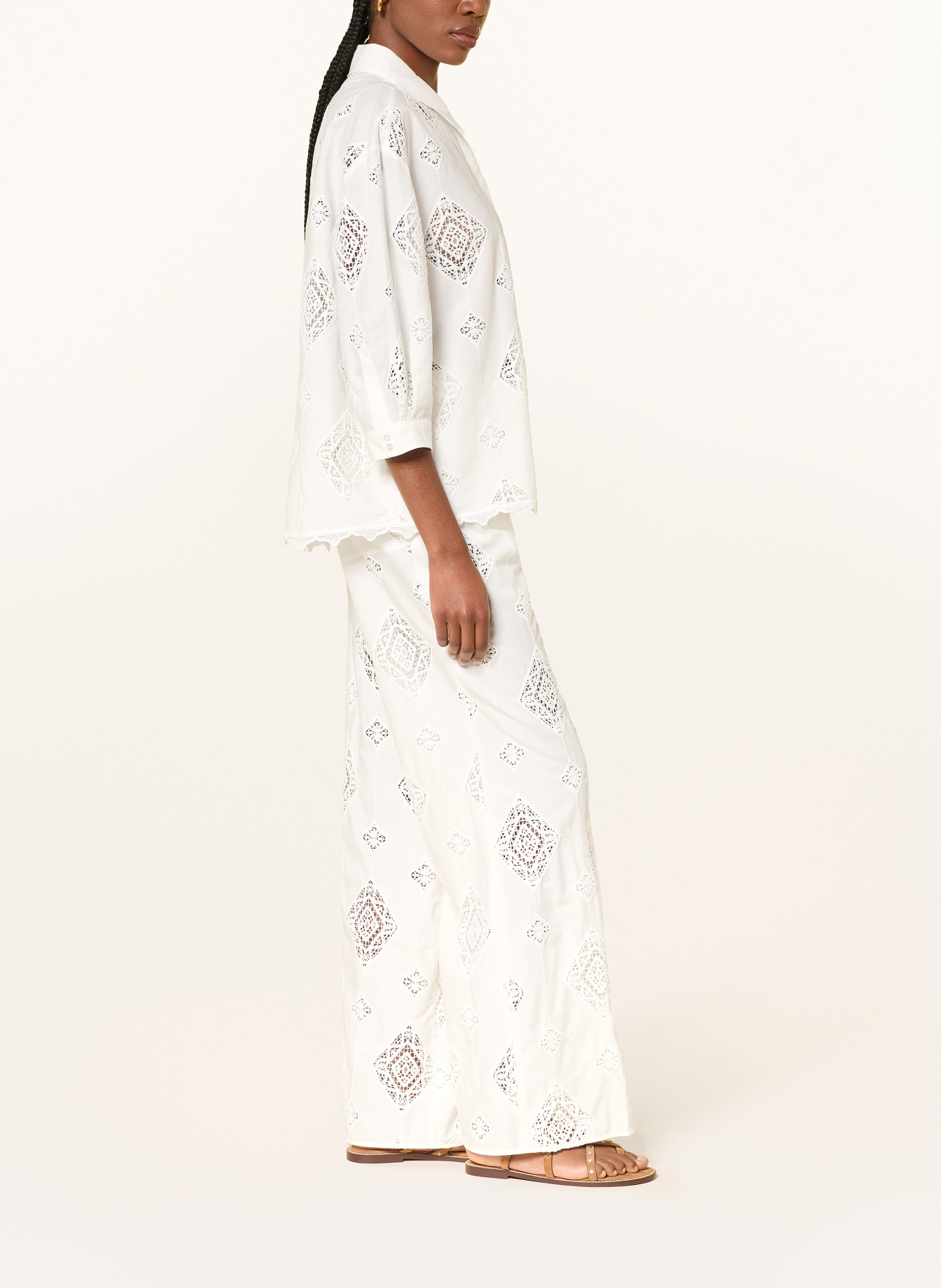 ba&sh Marlenehose MIKE: ECRU