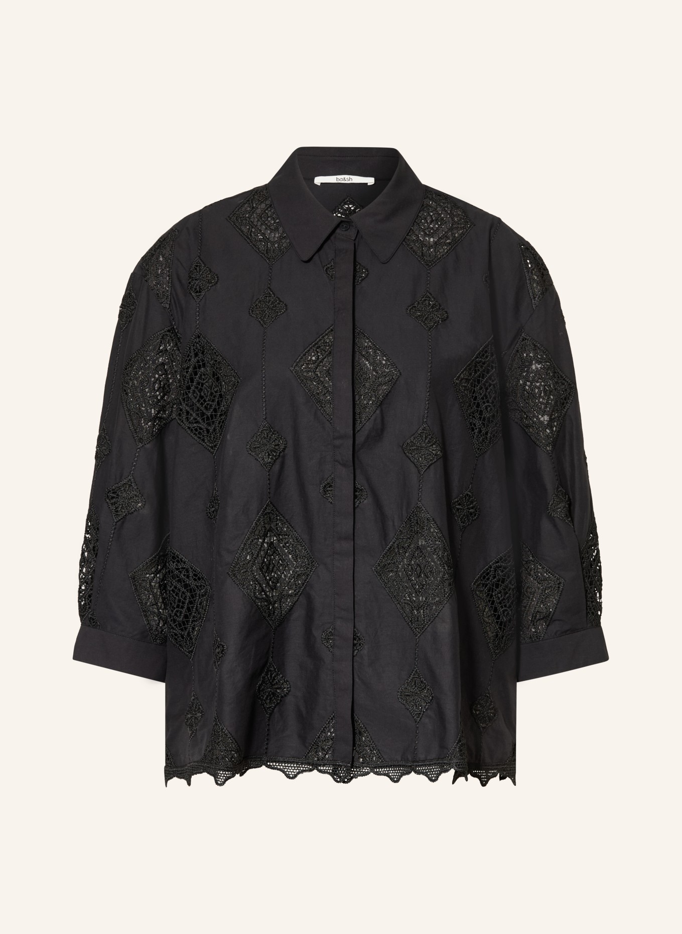 ba&sh Hemdbluse MURIEL mit 3/4-Arm: SCHWARZ