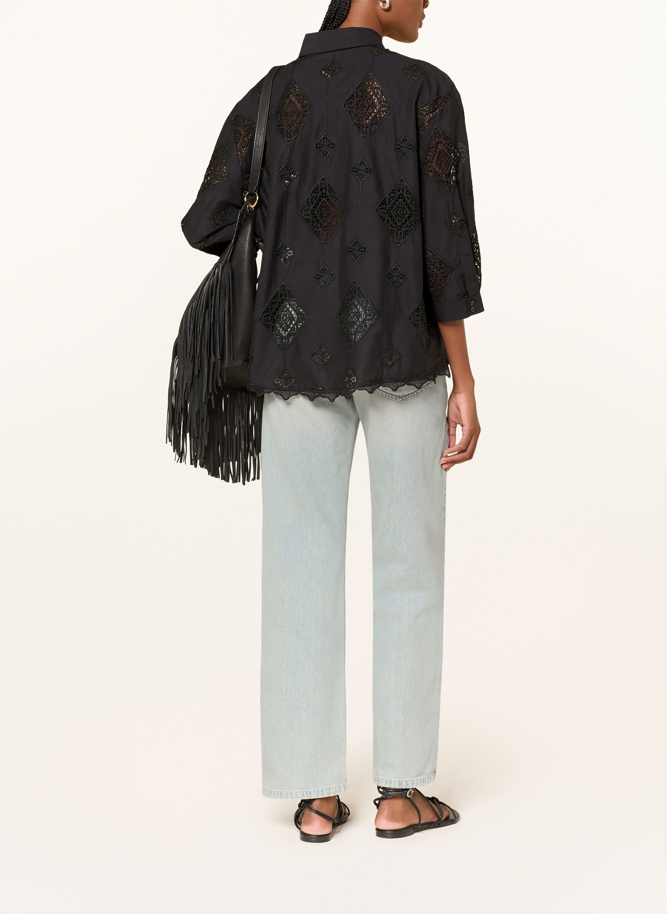 ba&sh Hemdbluse MURIEL mit 3/4-Arm: SCHWARZ