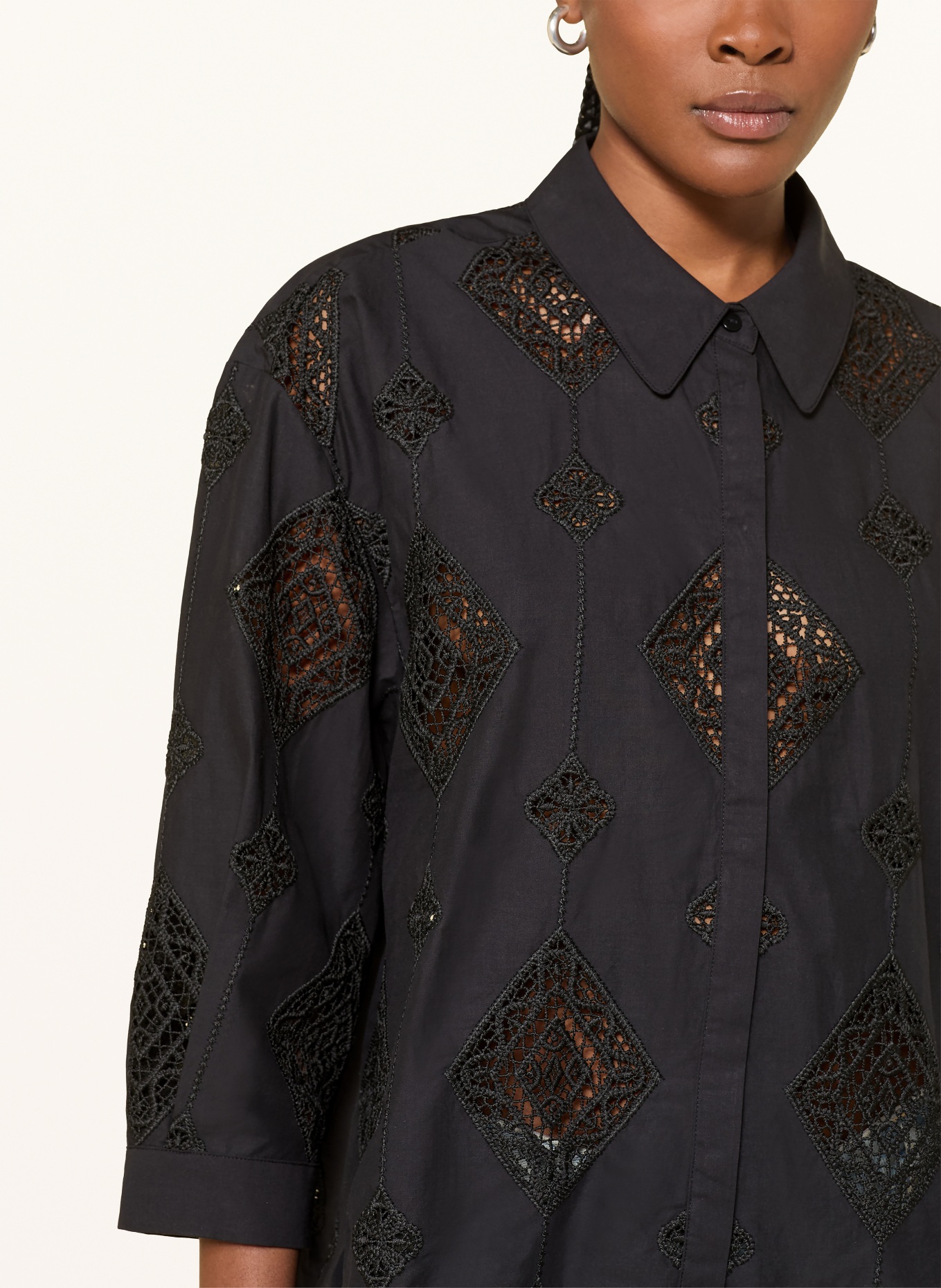 ba&sh Hemdbluse MURIEL mit 3/4-Arm: SCHWARZ