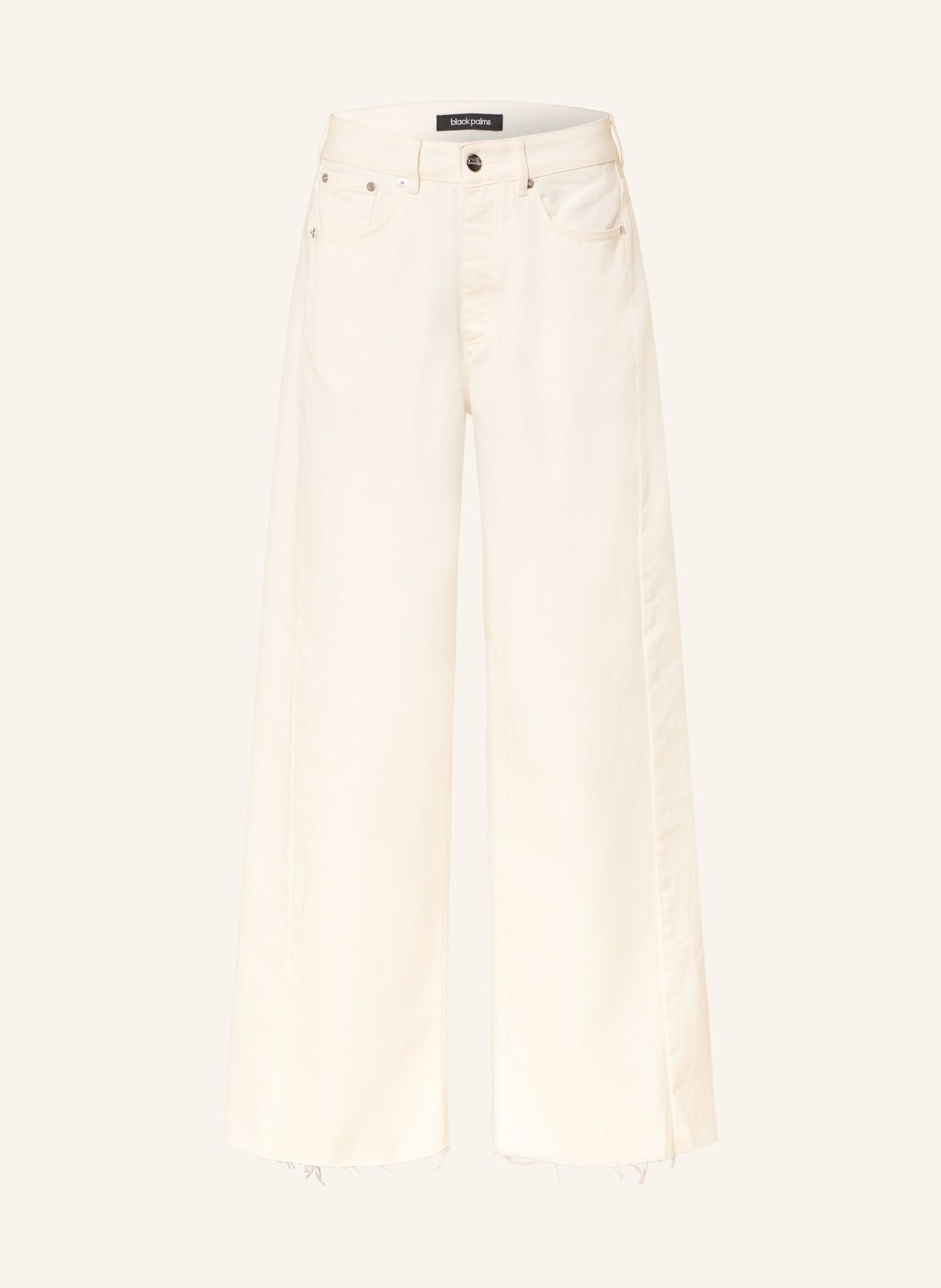 black palms Wide-Leg Jeans JEANY: CREAM CREAM