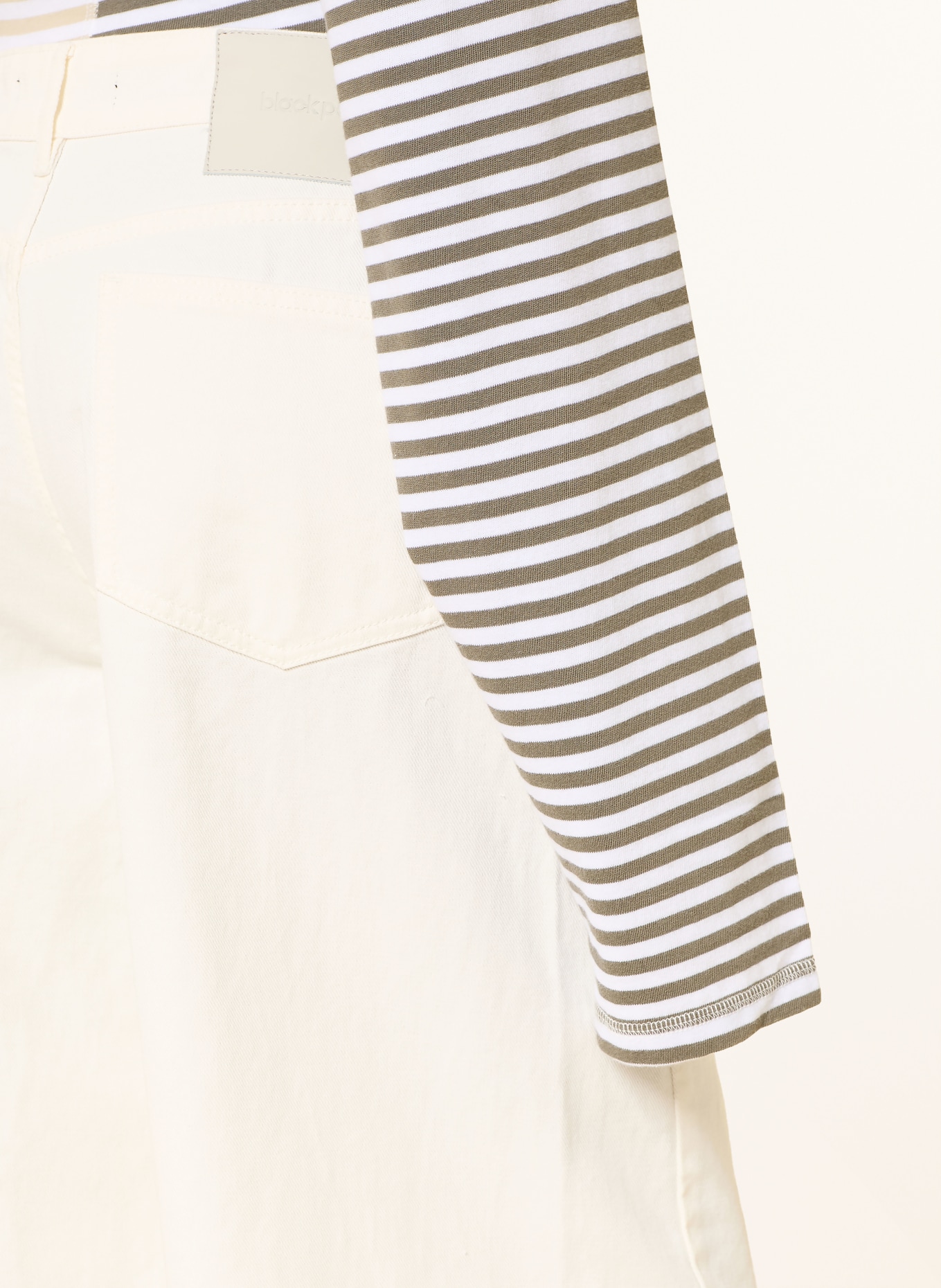 black palms Wide-Leg Jeans JEANY: CREAM CREAM