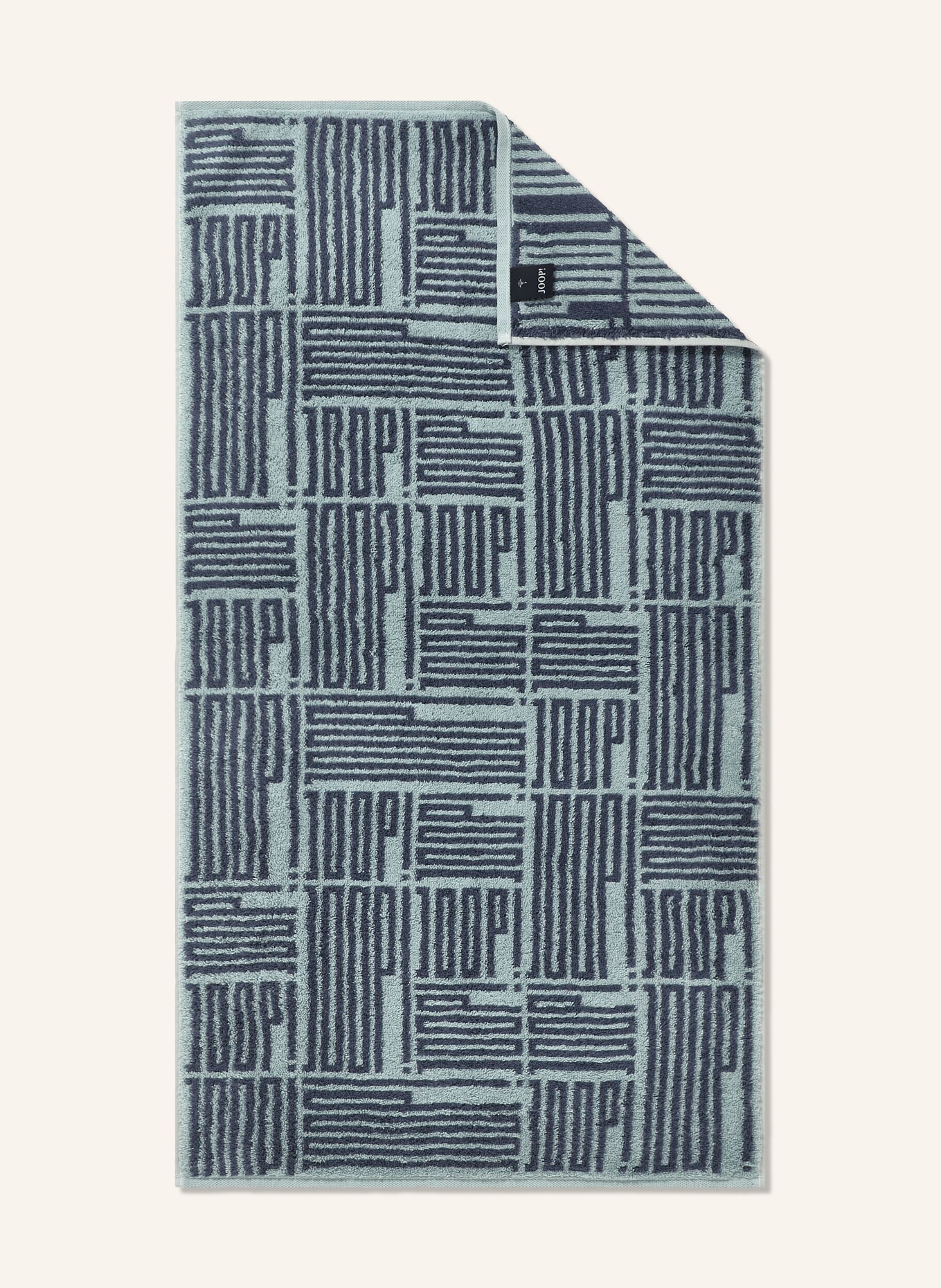 JOOP! Shower towel: BLUE GRAY / DARK BLUE