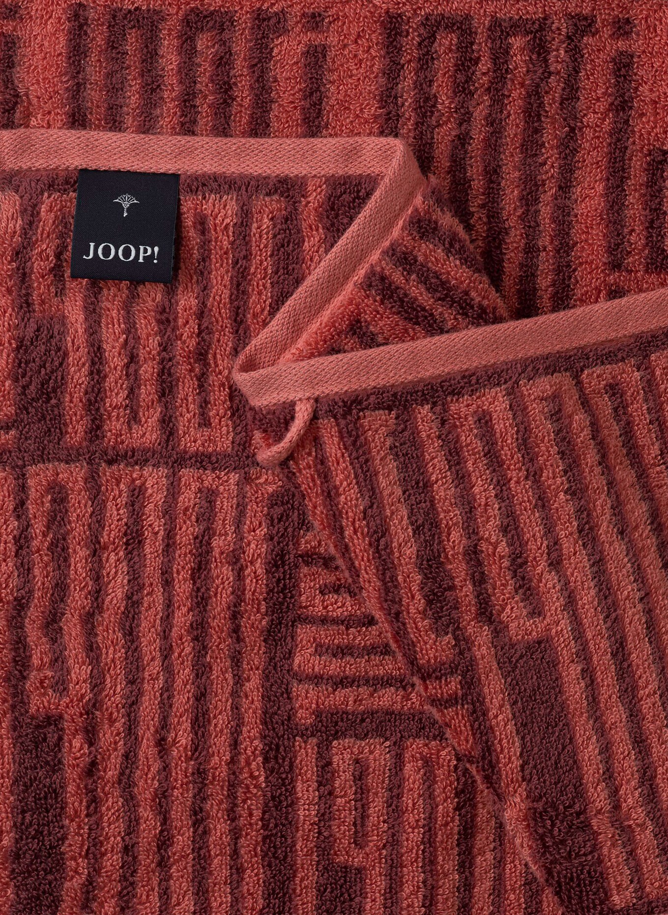 JOOP! Shower towel: LIGHT RED / DARK RED