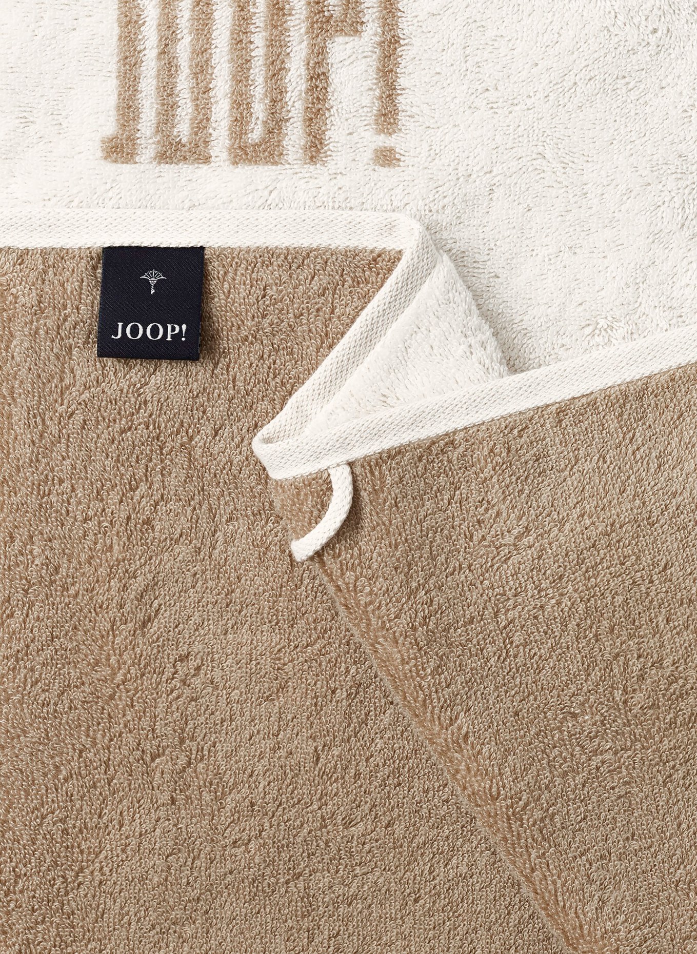 JOOP! Shower towel: CREAM / CAMEL