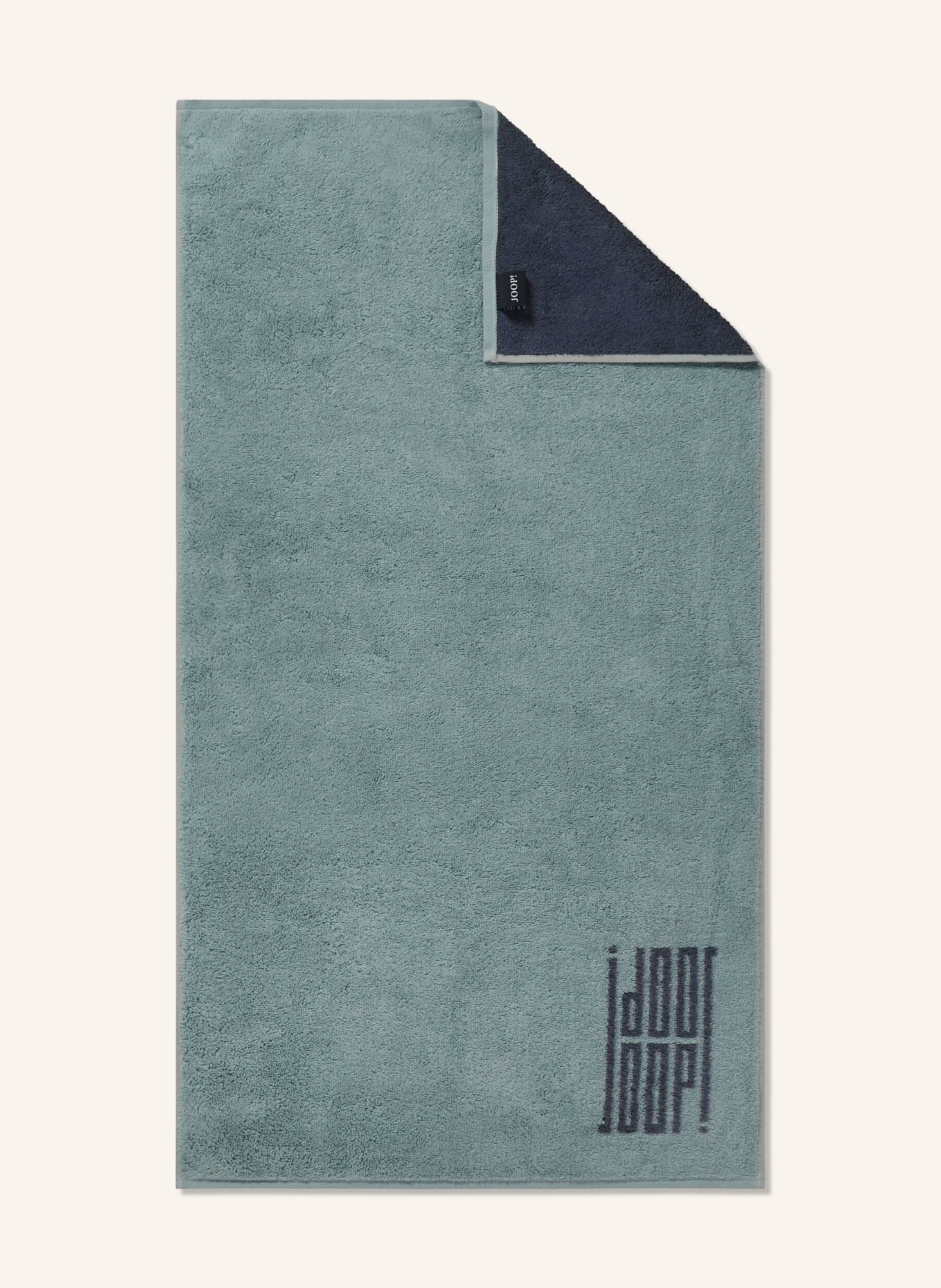 JOOP! Shower towel: BLUE GRAY / DARK GRAY