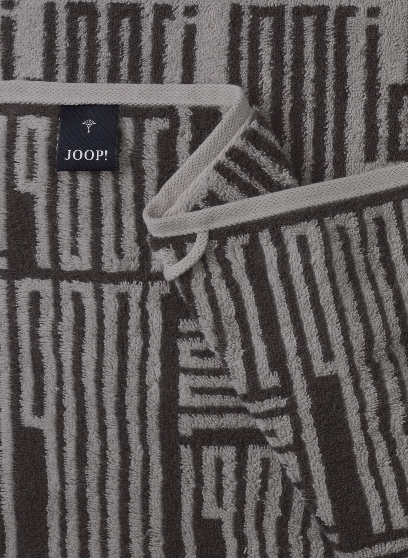 JOOP! Towel: LIGHT GRAY / DARK GRAY