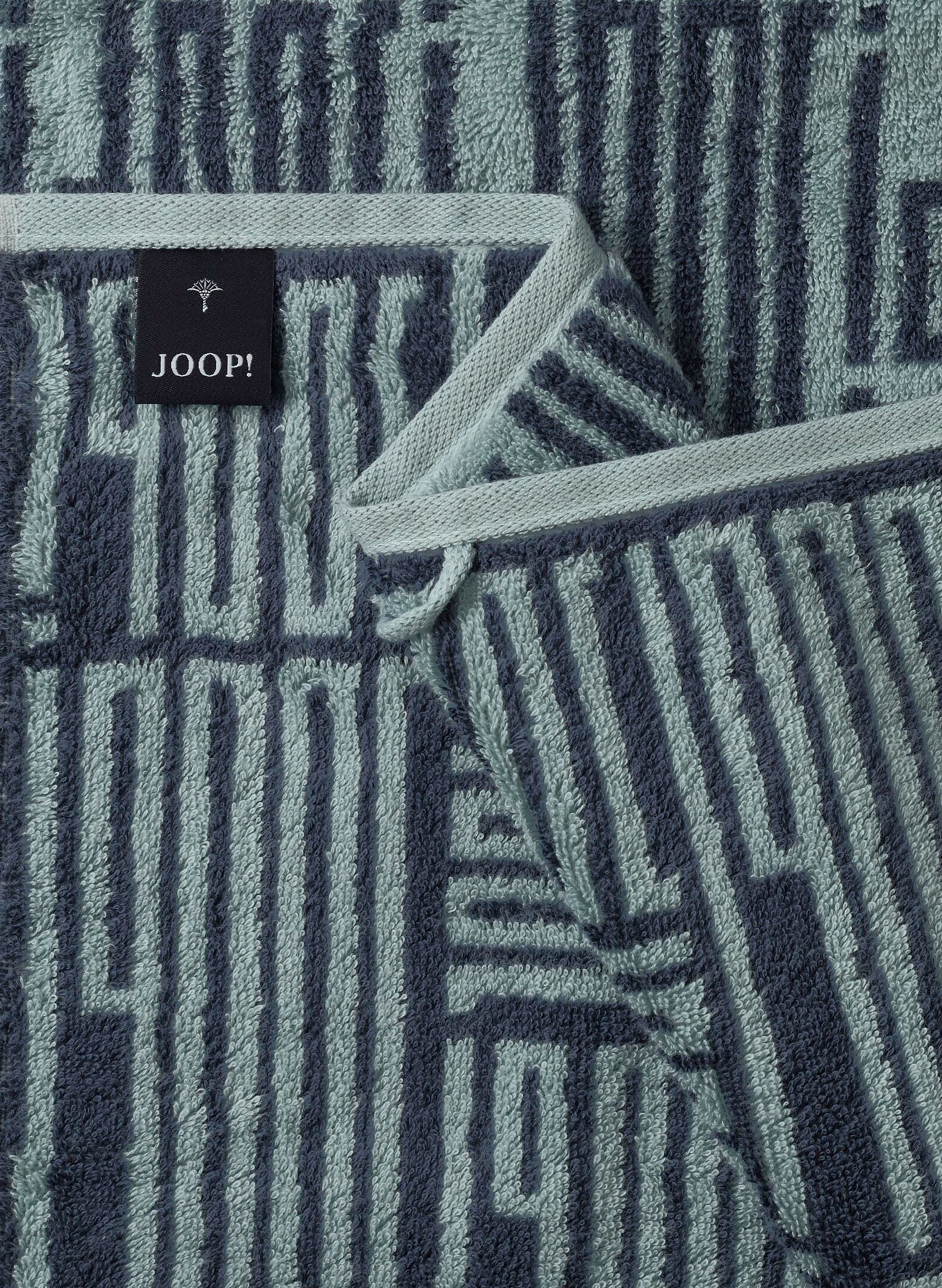 JOOP! Towel: LIGHT BLUE / DARK GRAY