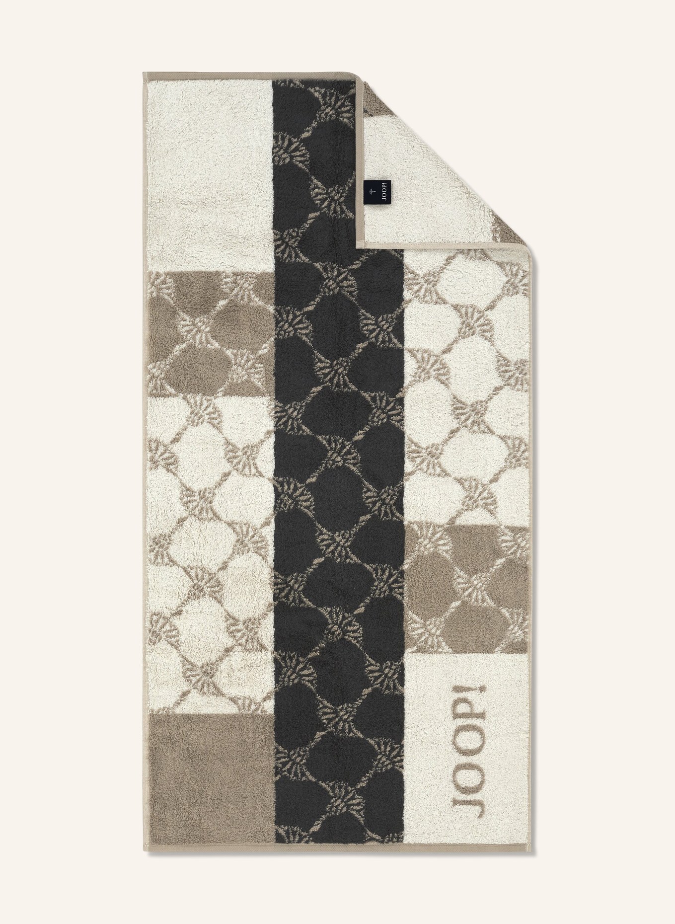 JOOP! Towel: CREAM / TAUPE / DARK GRAY
