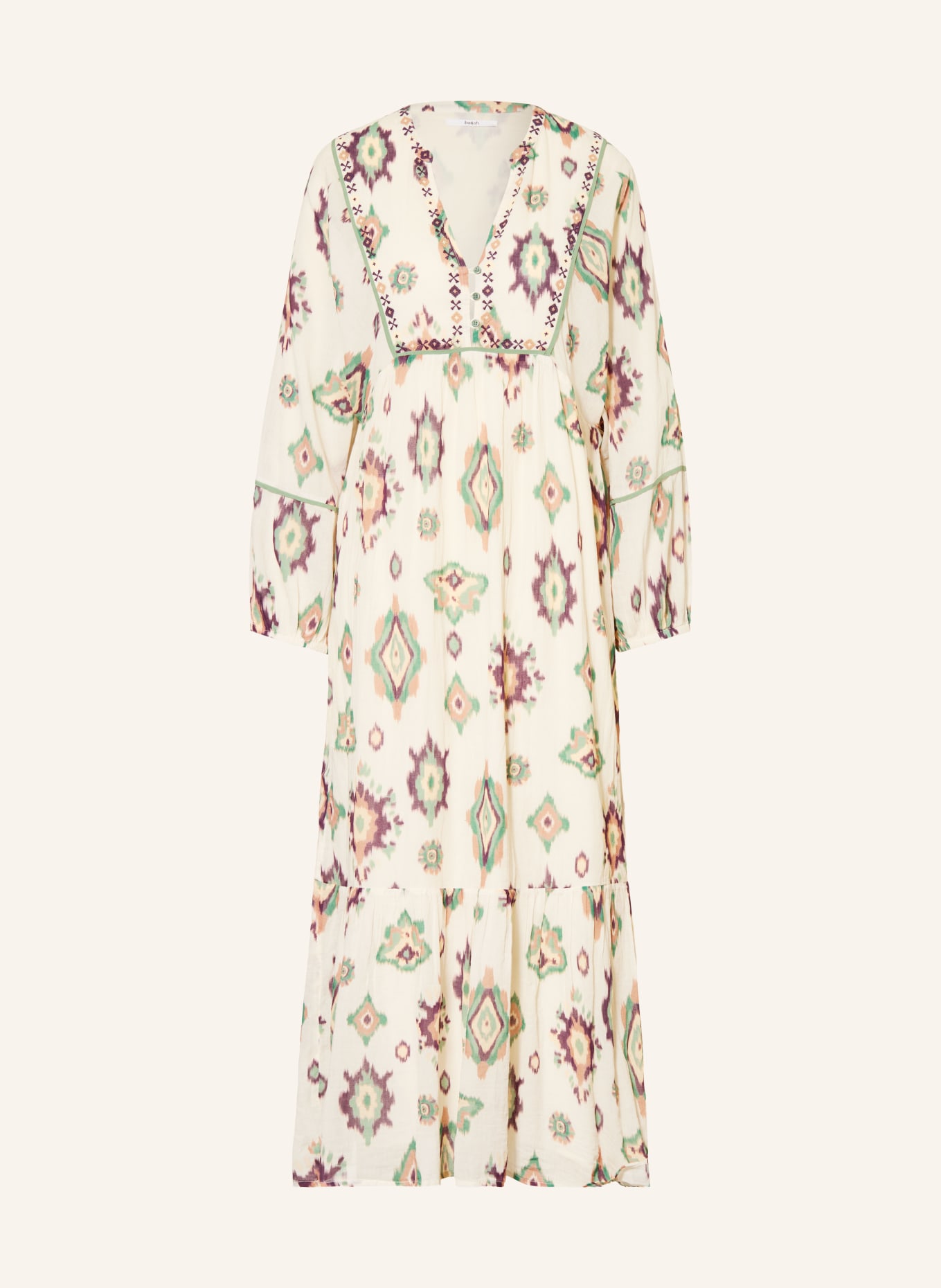 ba&sh Šaty OELIA: KRÉMOVÁ / VELBLOUDÍ / ZELENÁ