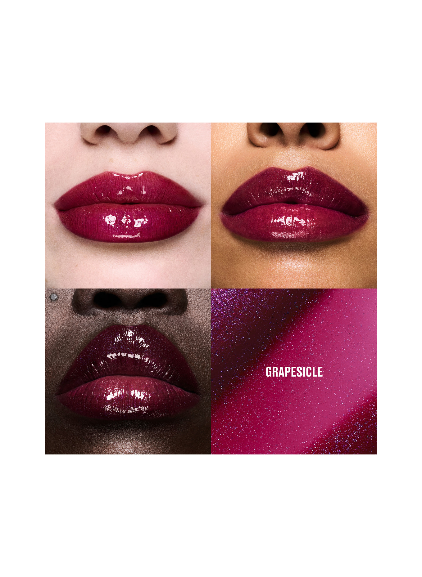 M.A.C LIPGLASS CUSHION HIGH-PIGMENT LIP OIL: GRAPESICLE