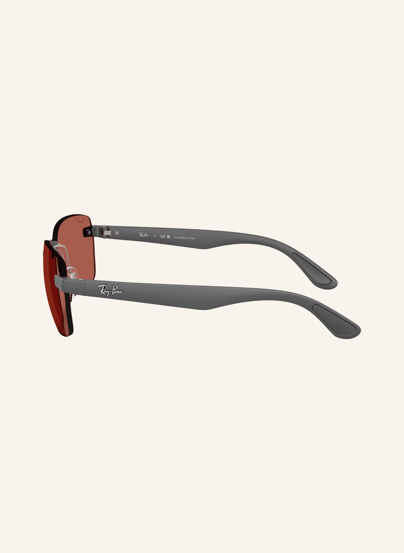 Ray-Ban Sonnenbrille RB4470CH: GRAU/ ROT POLARISIERT