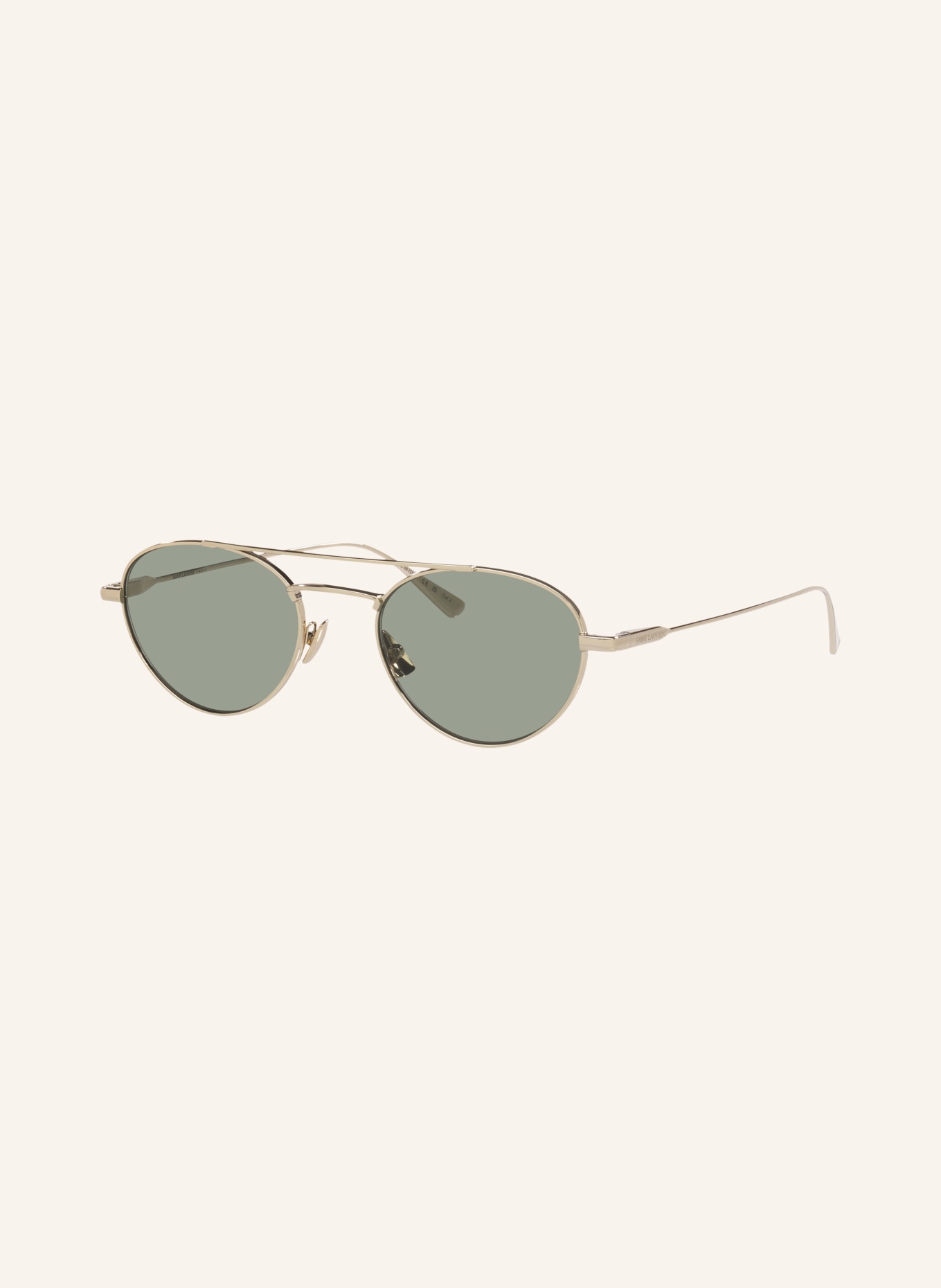 SAINT LAURENT Sonnenbrille YS000912: GOLD/ GRÜN