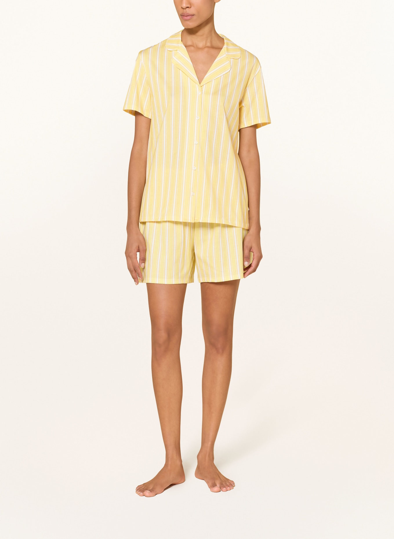 CALIDA Schlafshorts FAVOURITES OCEAN: GELB / CREME / DUNKELGELB