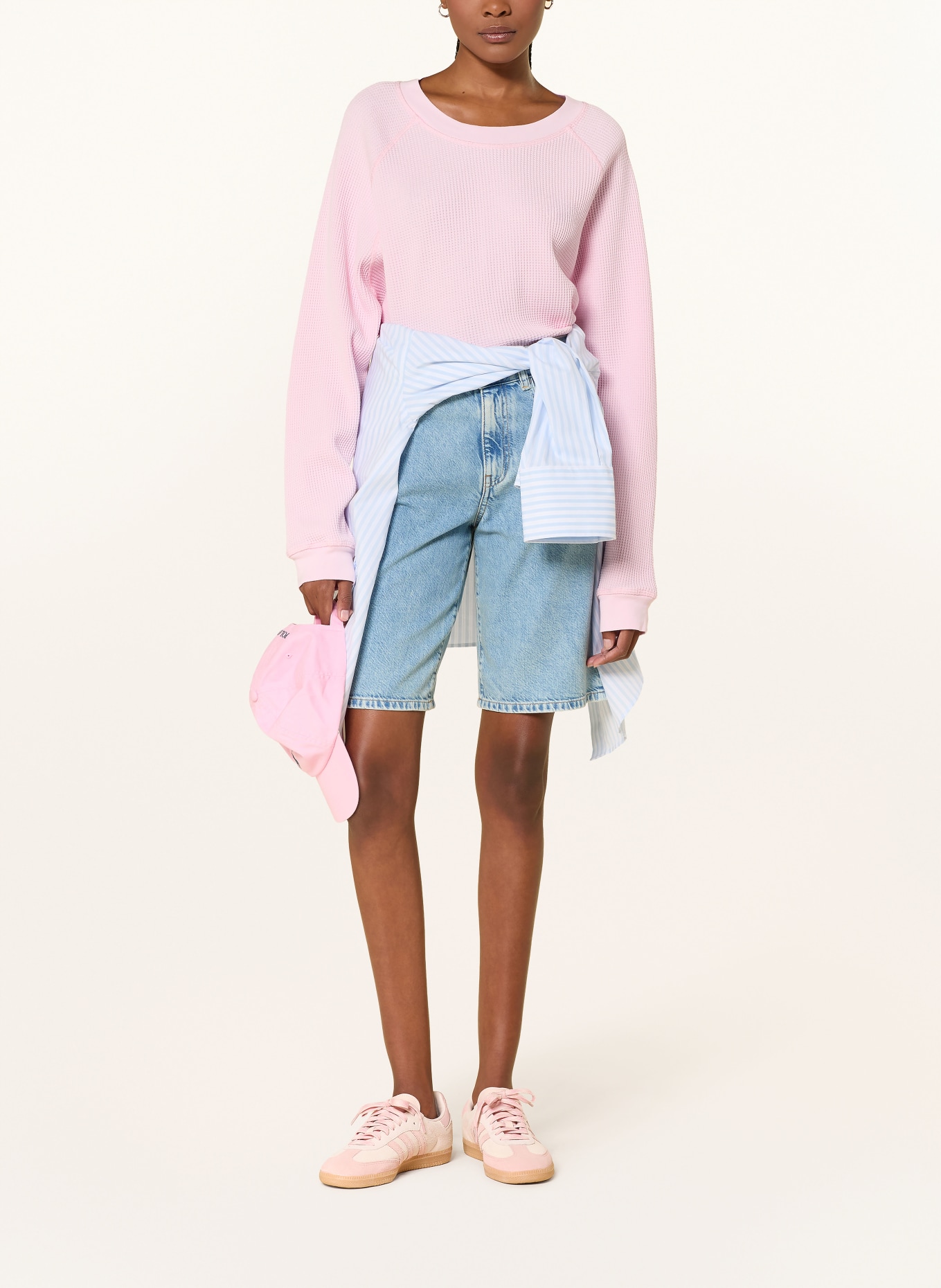 American Vintage Mikina USCOW: SVĚTLE RŮŽOVÁ