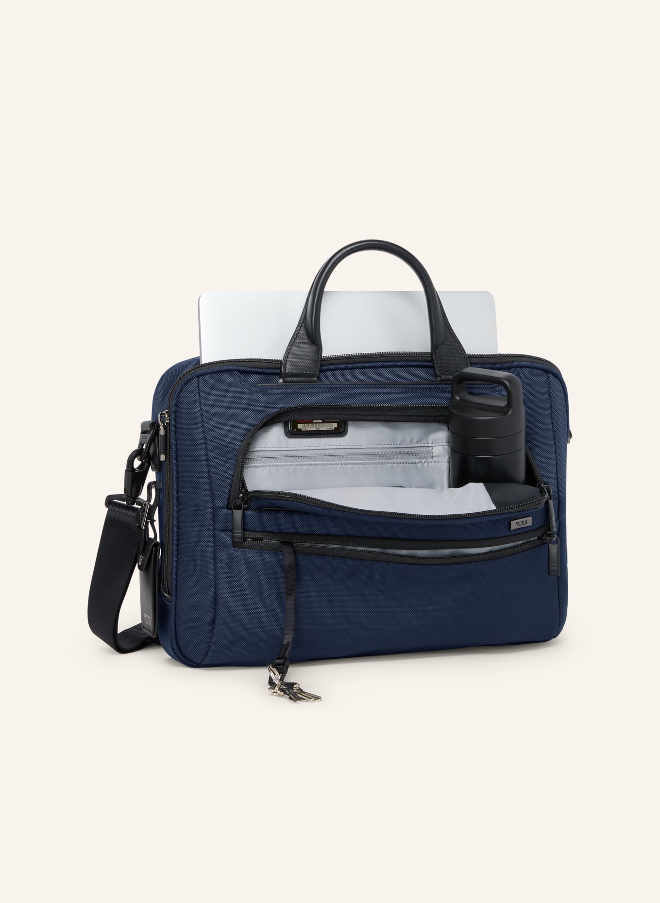 TUMI ALPHA Business-Tasche MEDIUM: DUNKELBLAU / SILBER