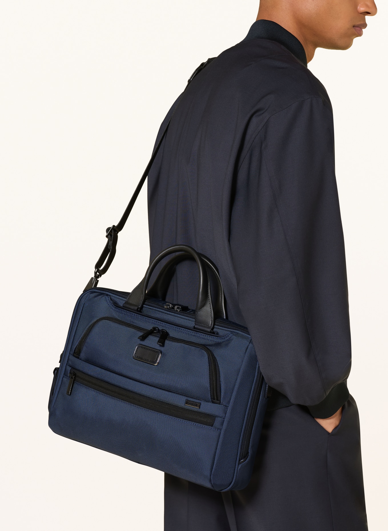 TUMI ALPHA Business-Tasche MEDIUM: DUNKELBLAU / SILBER