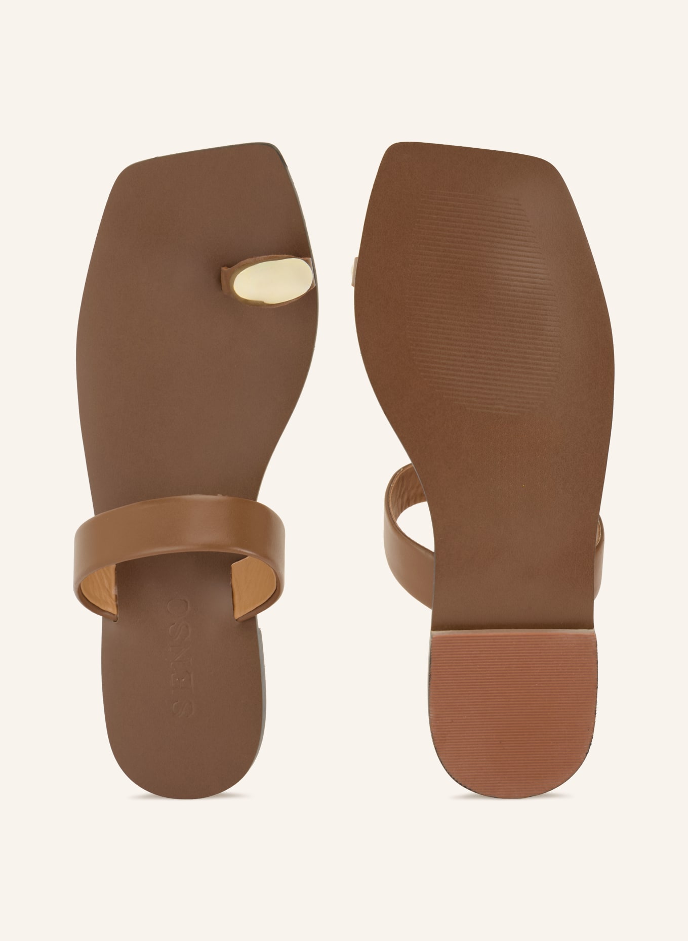 SENSO Zehentrenner OLGA: BRAUN / GOLD