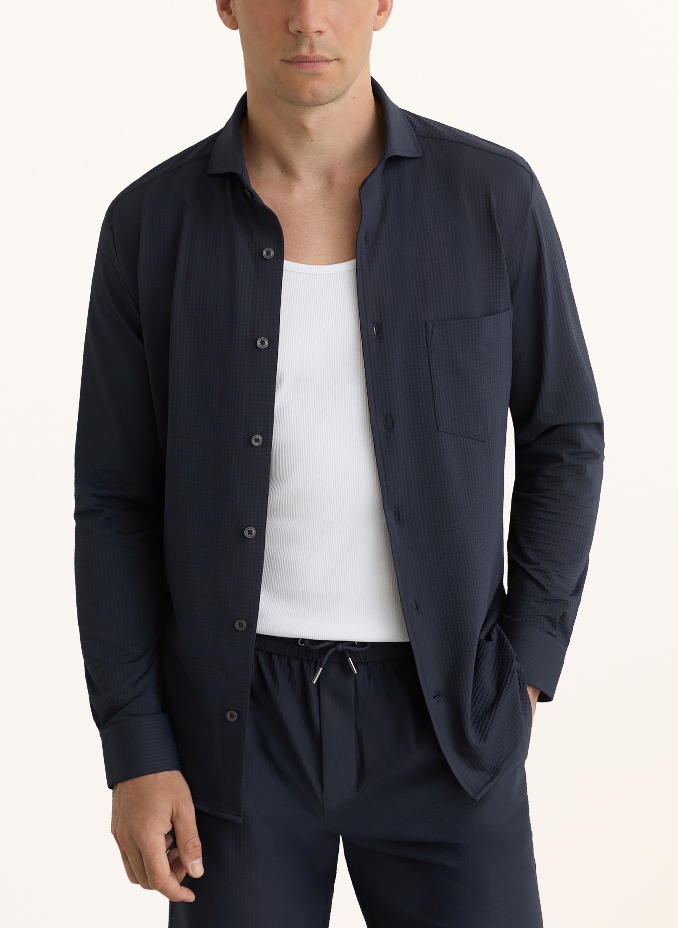 REISS Hemd SOLARKO Regular Fit: DUNKELBLAU