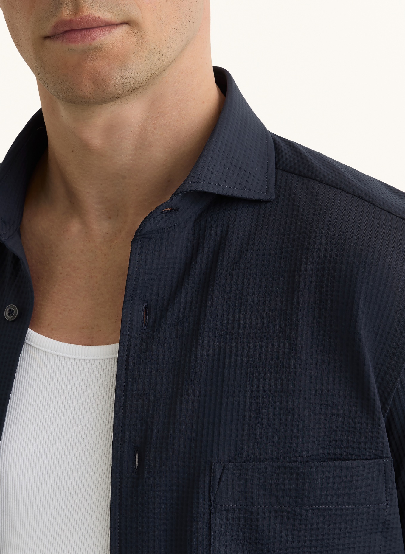 REISS Hemd SOLARKO Regular Fit: DUNKELBLAU