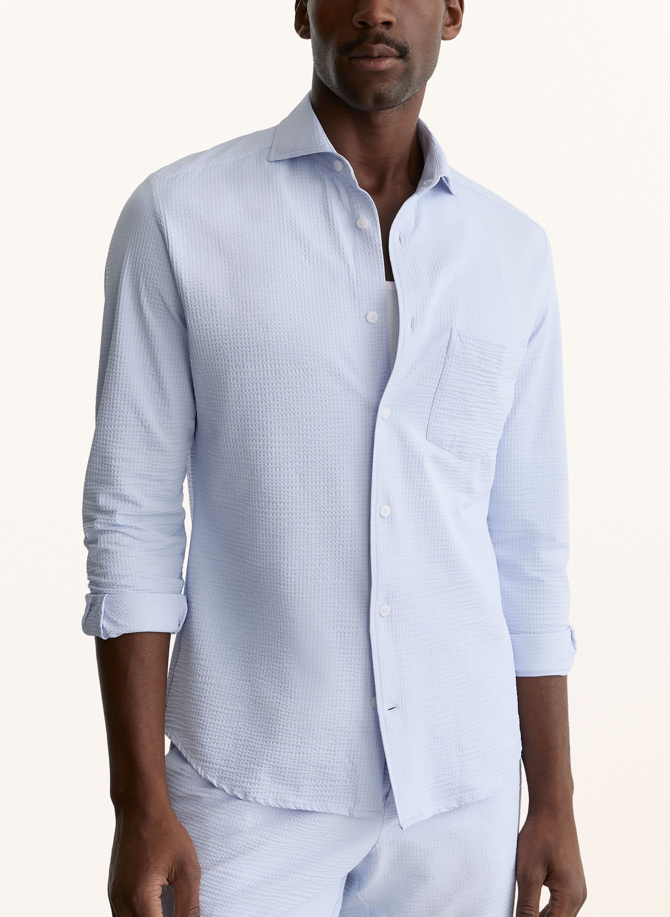 REISS Hemd SOLARKO Regular Fit: HELLBLAU