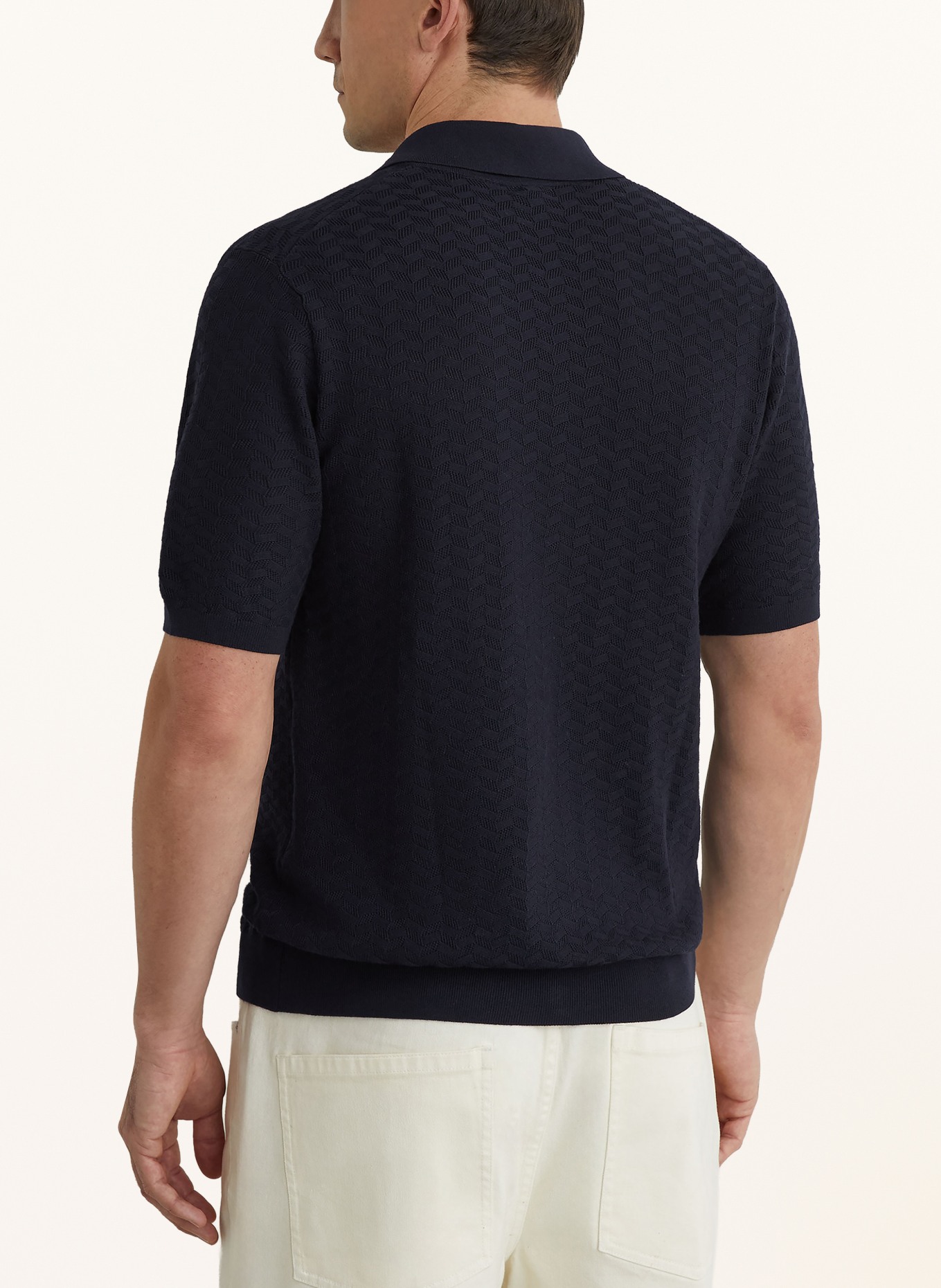 REISS Strickhemd PHOENIX Extra Slim Fit: DUNKELBLAU
