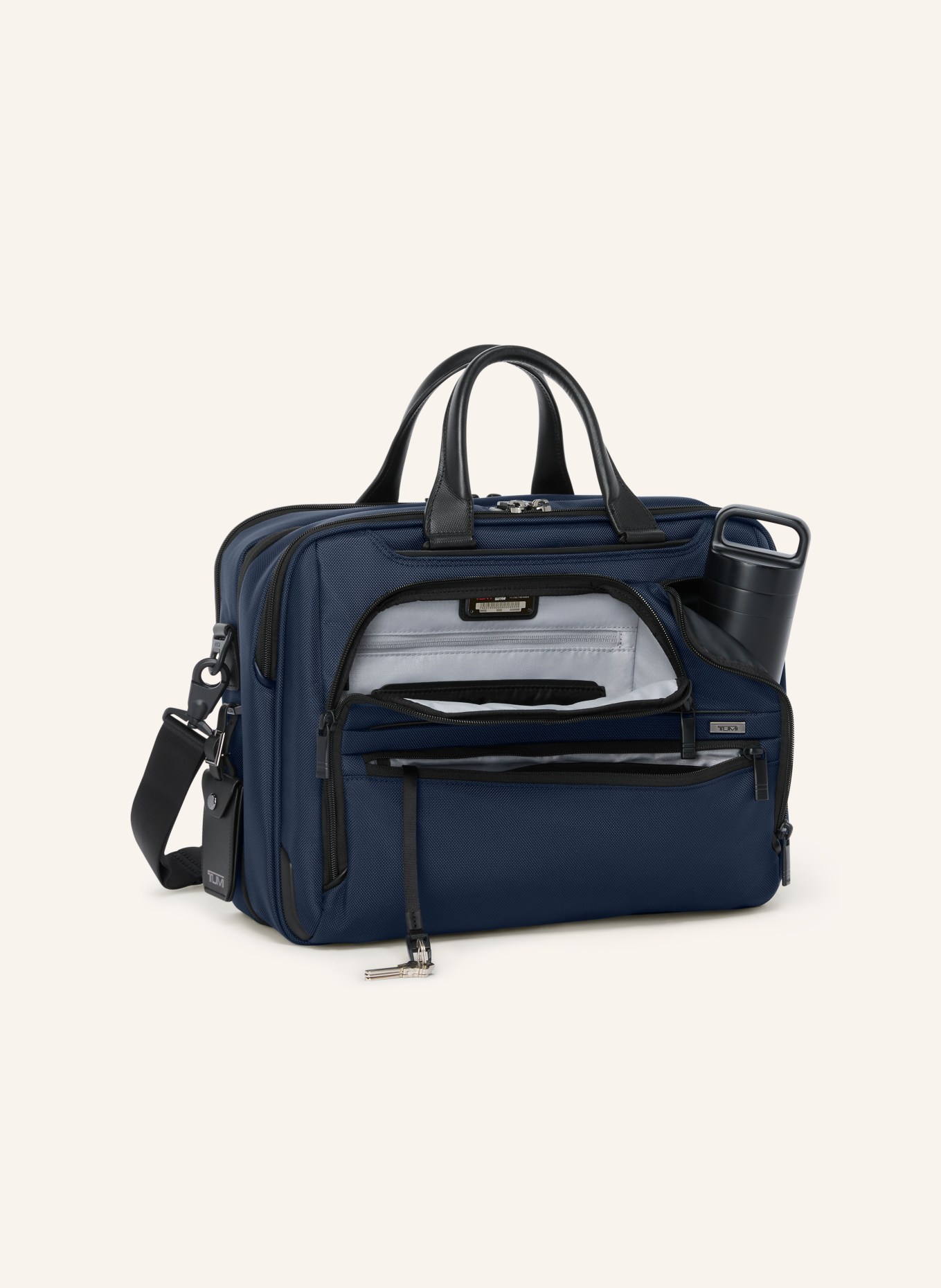 TUMI Teczka ALPHA MEDIUM EXPANDALE: GRANATOWY / SREBRNY