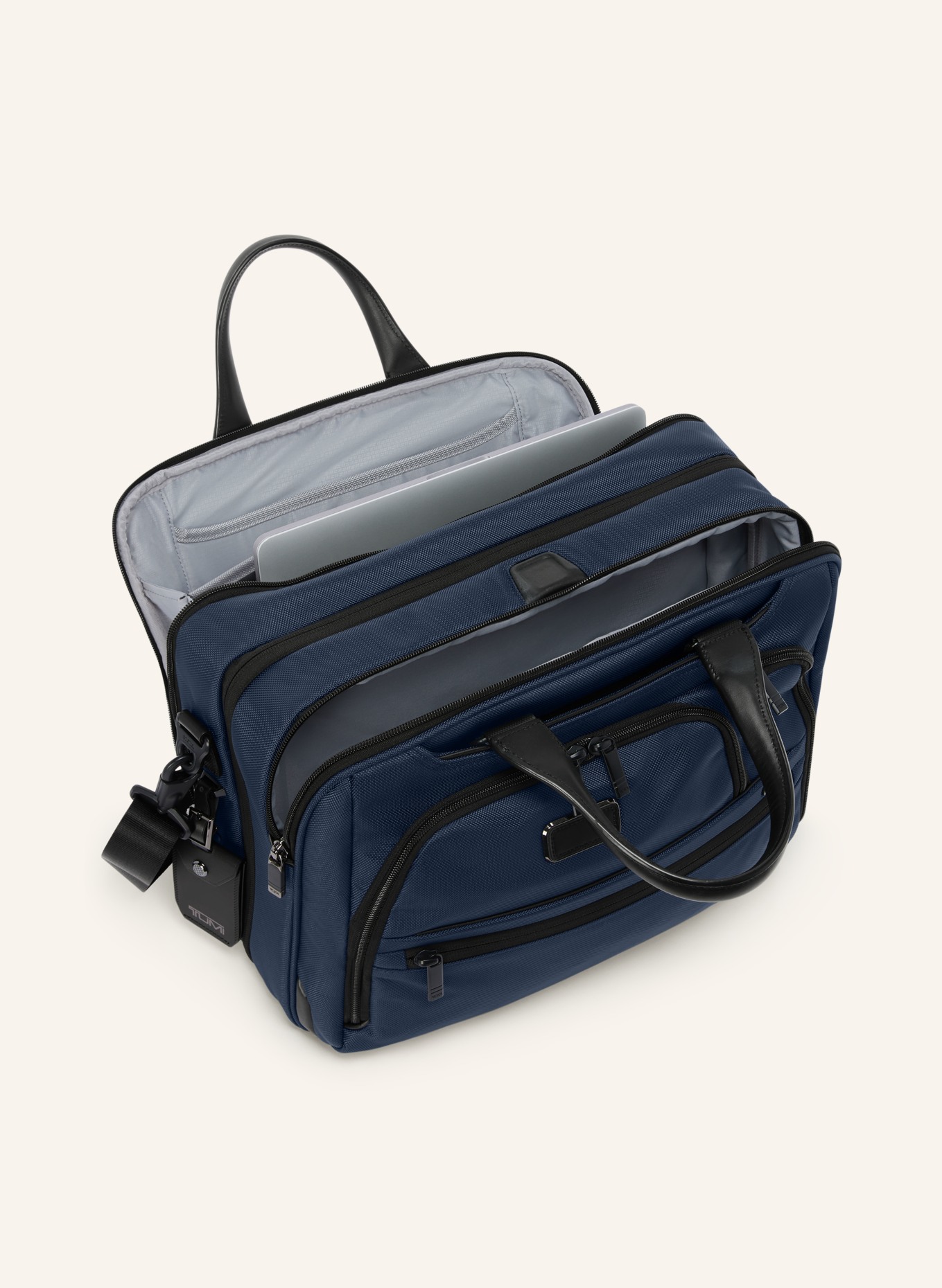TUMI Teczka ALPHA MEDIUM EXPANDALE: GRANATOWY / SREBRNY