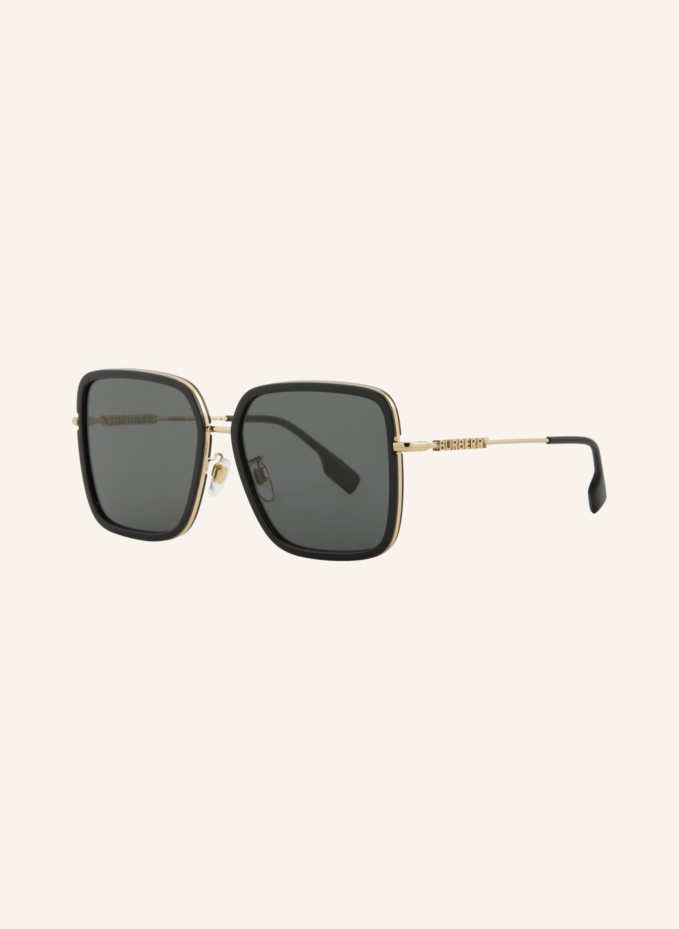 BURBERRY Sonnenbrille BE3145D: SCHWARZ/ GOLD/ DUNKELGRAU