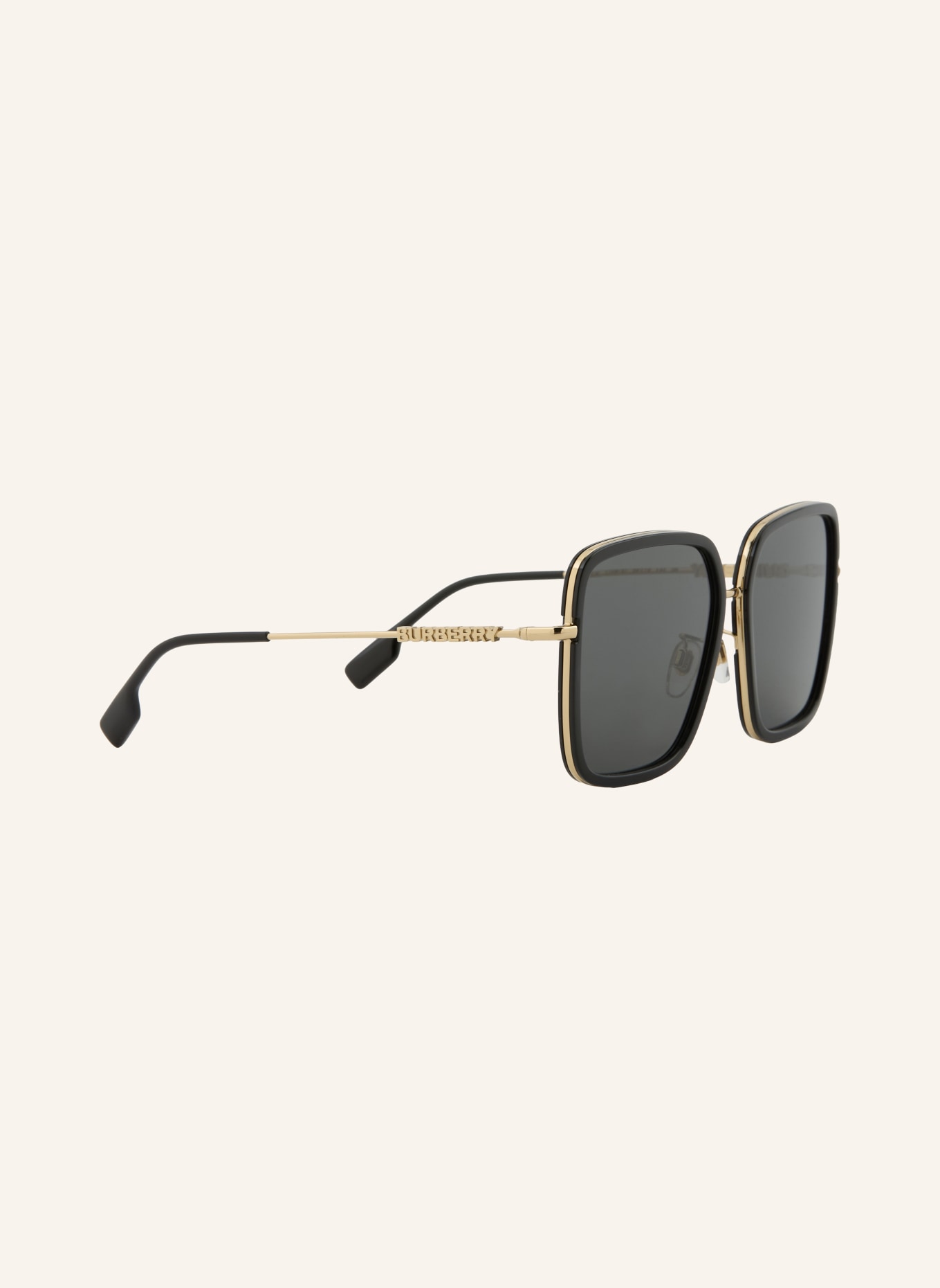 BURBERRY Sonnenbrille BE3145D: SCHWARZ/ GOLD/ DUNKELGRAU