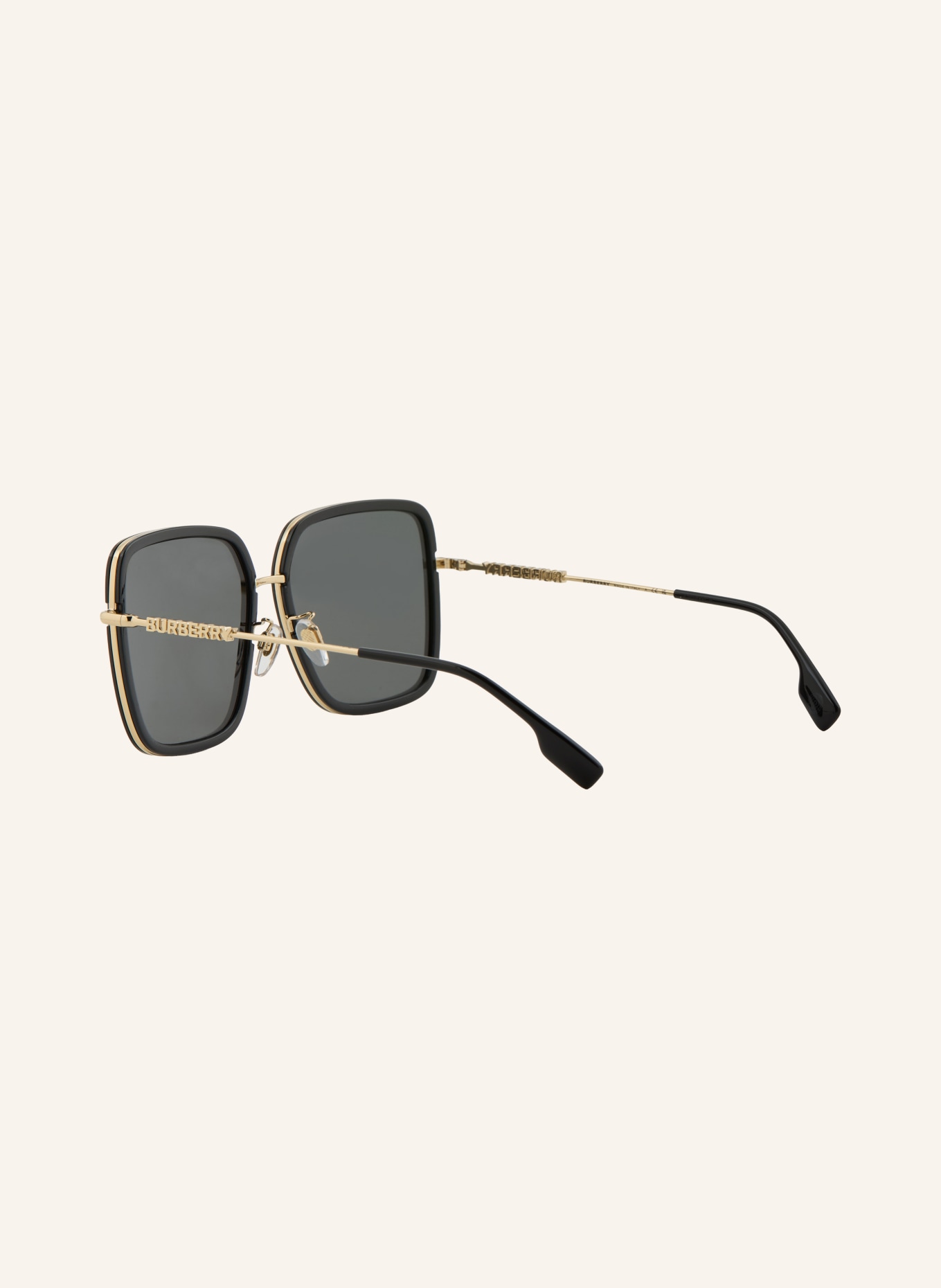 BURBERRY Sonnenbrille BE3145D: SCHWARZ/ GOLD/ DUNKELGRAU