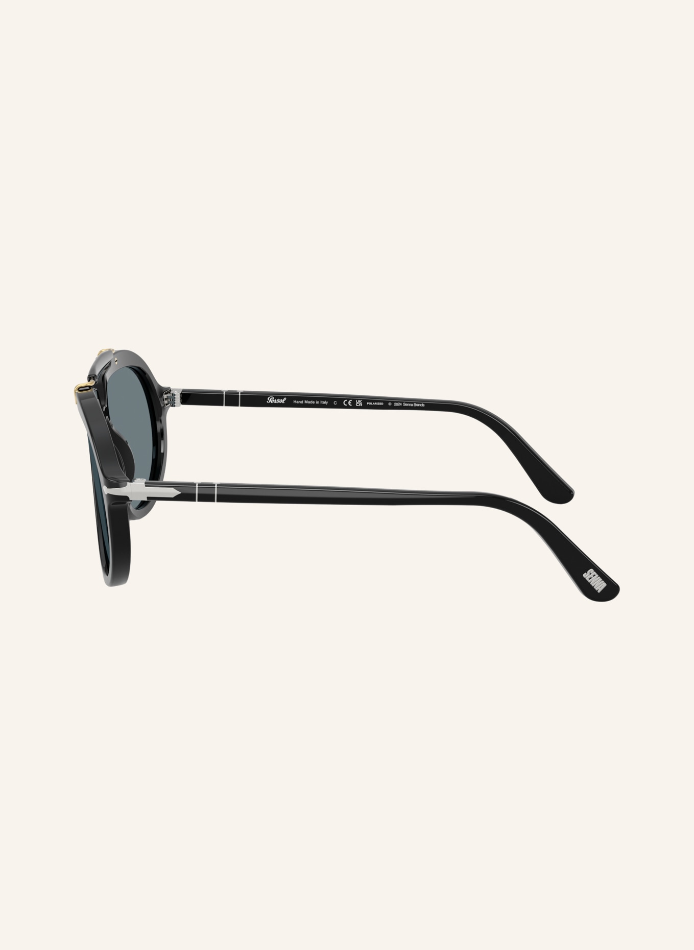 Persol Sunglasses PO0202S: BLACK/BLUE POLARIZED