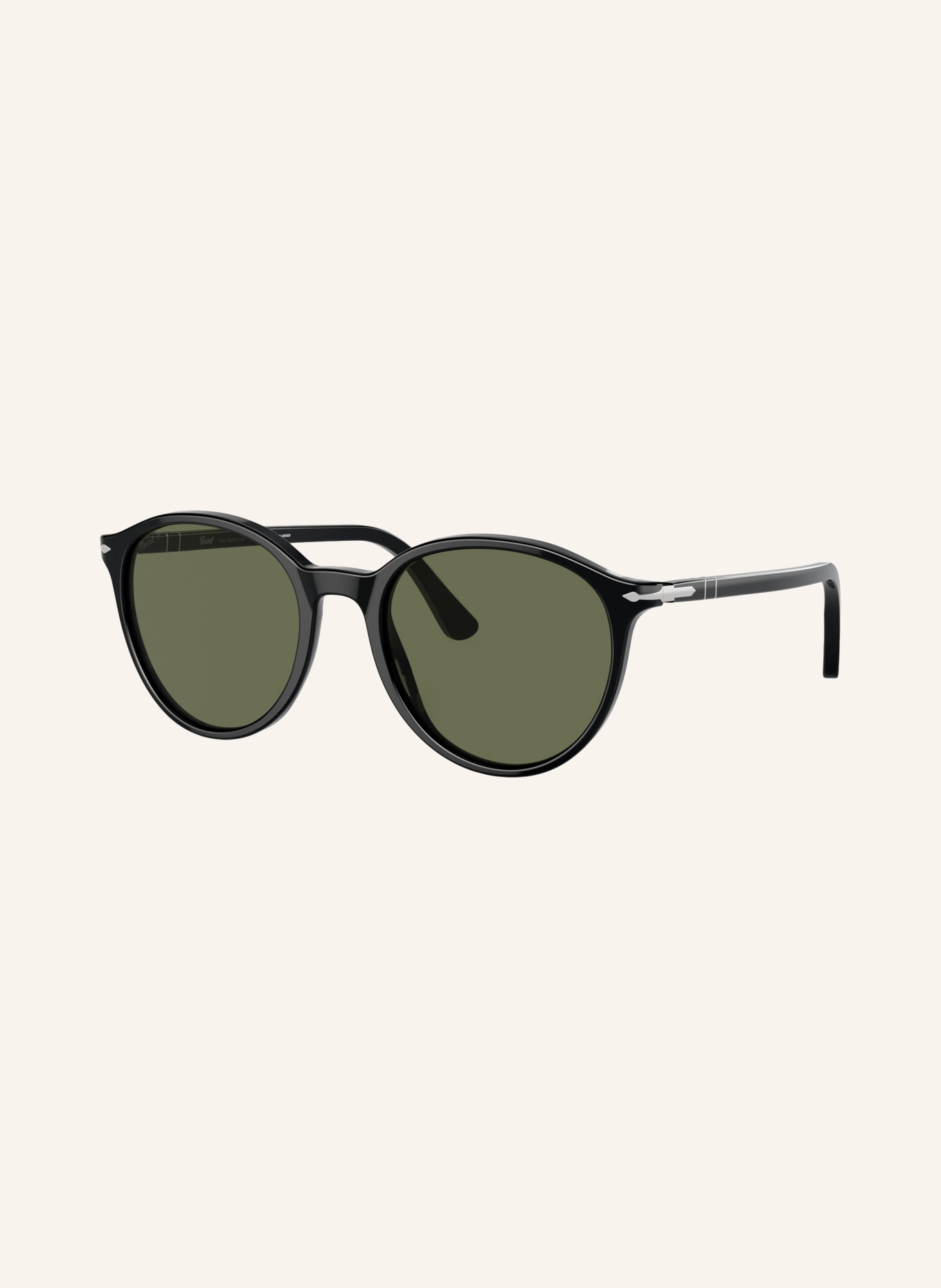 Persol Sonnenbrille PO3350S: SCHWARZ/ GRÜN POLARISIERT