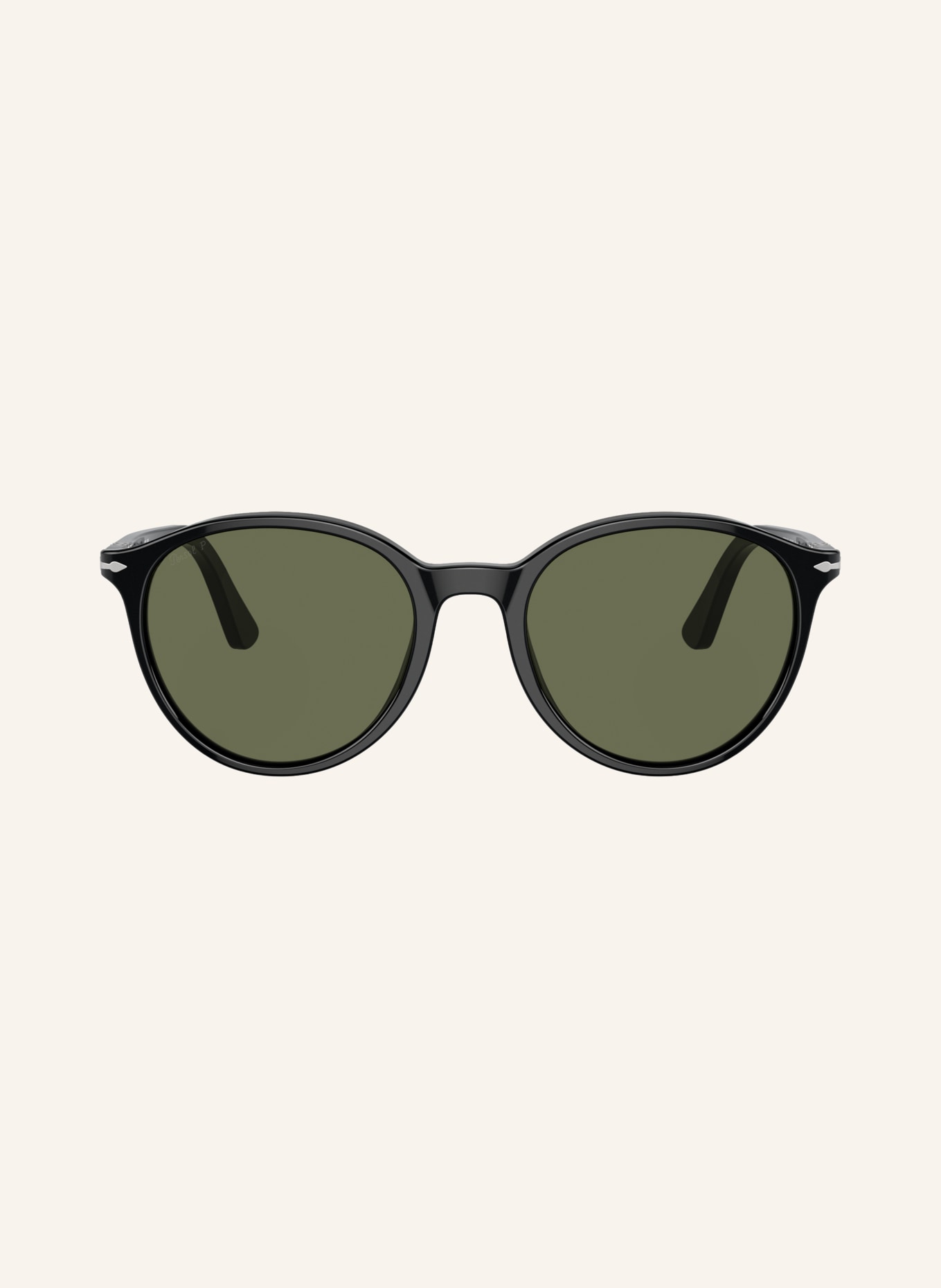 Persol Sonnenbrille PO3350S: SCHWARZ/ GRÜN POLARISIERT